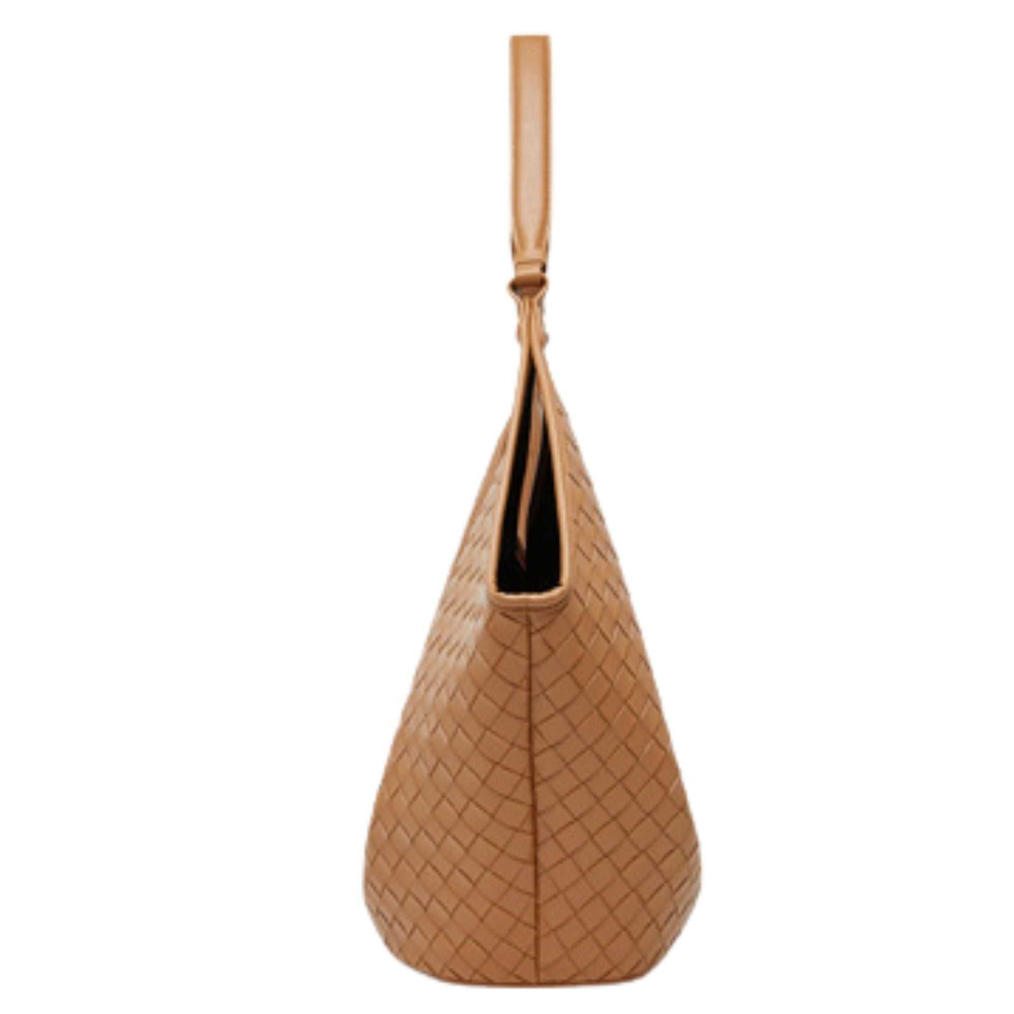 Arla Woven Leather Tote