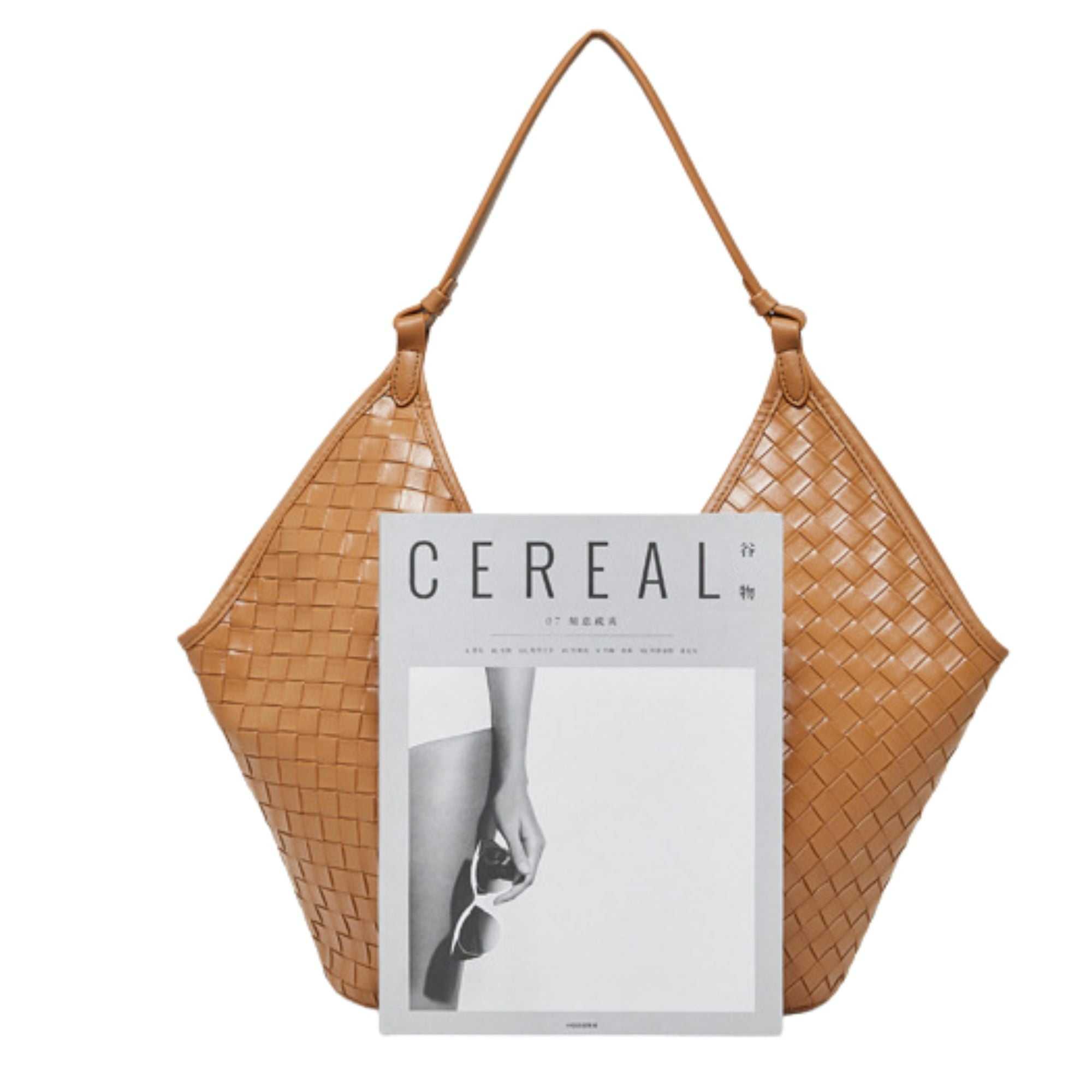 Arla Woven Leather Tote