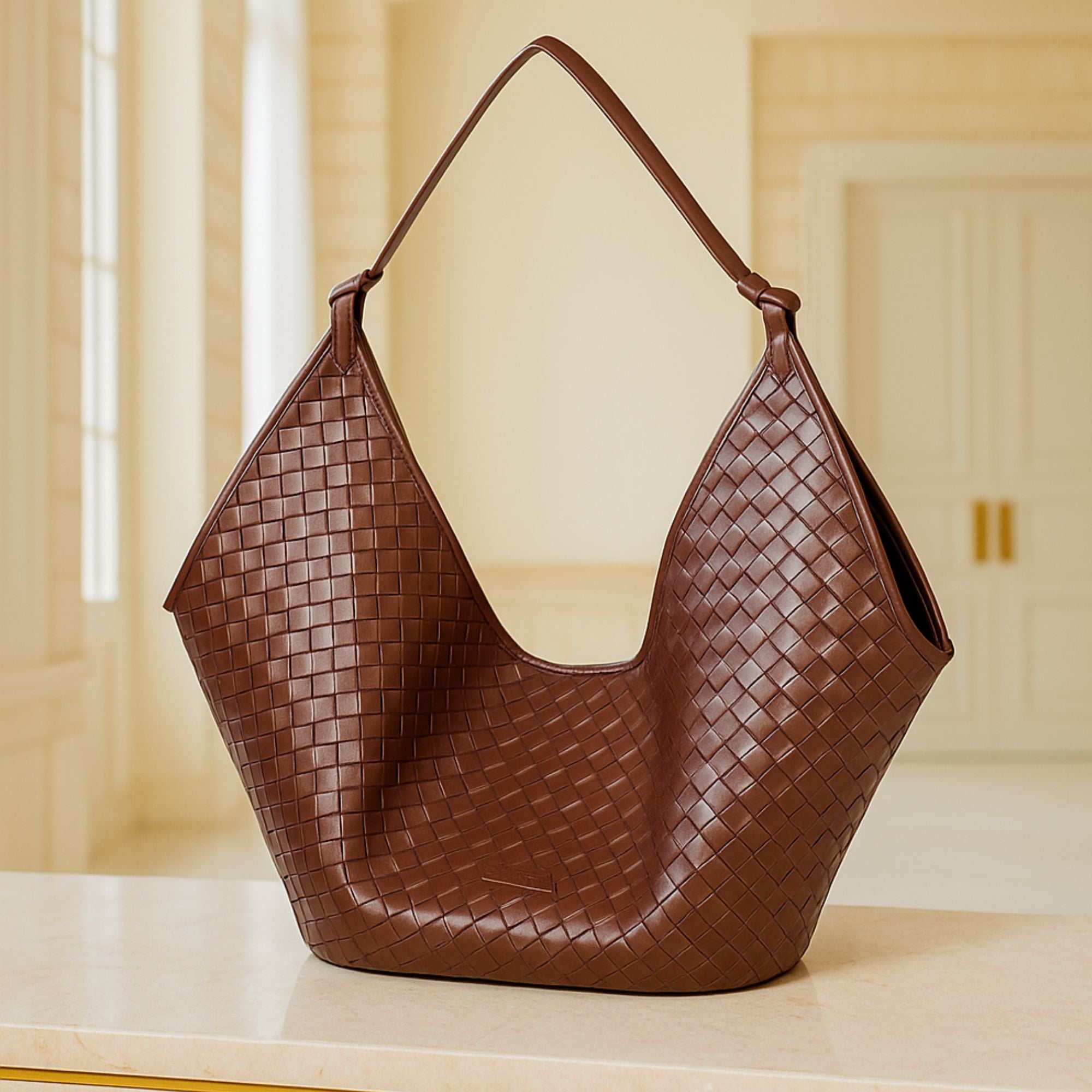 Arla Woven Leather Tote