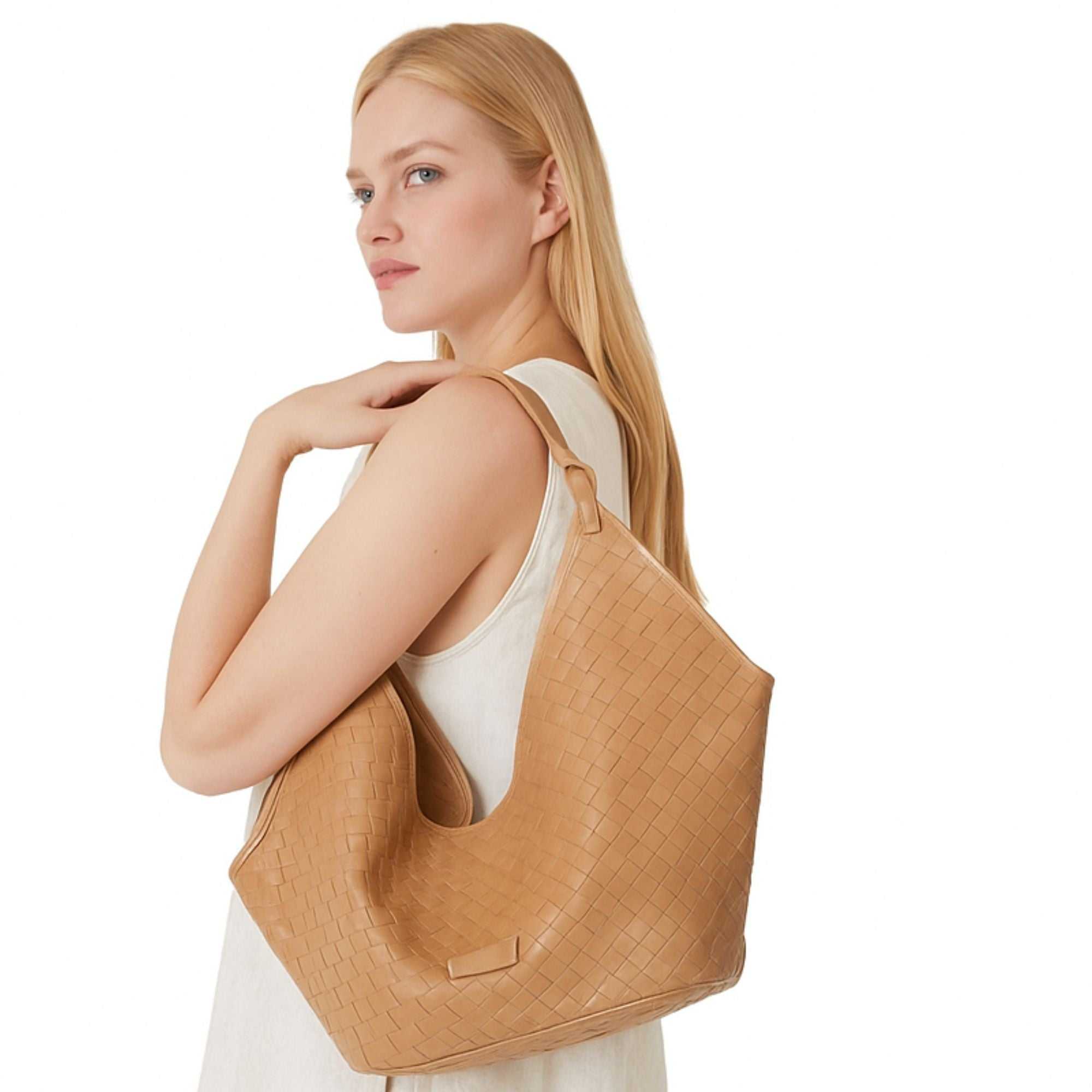 Arla Woven Leather Tote