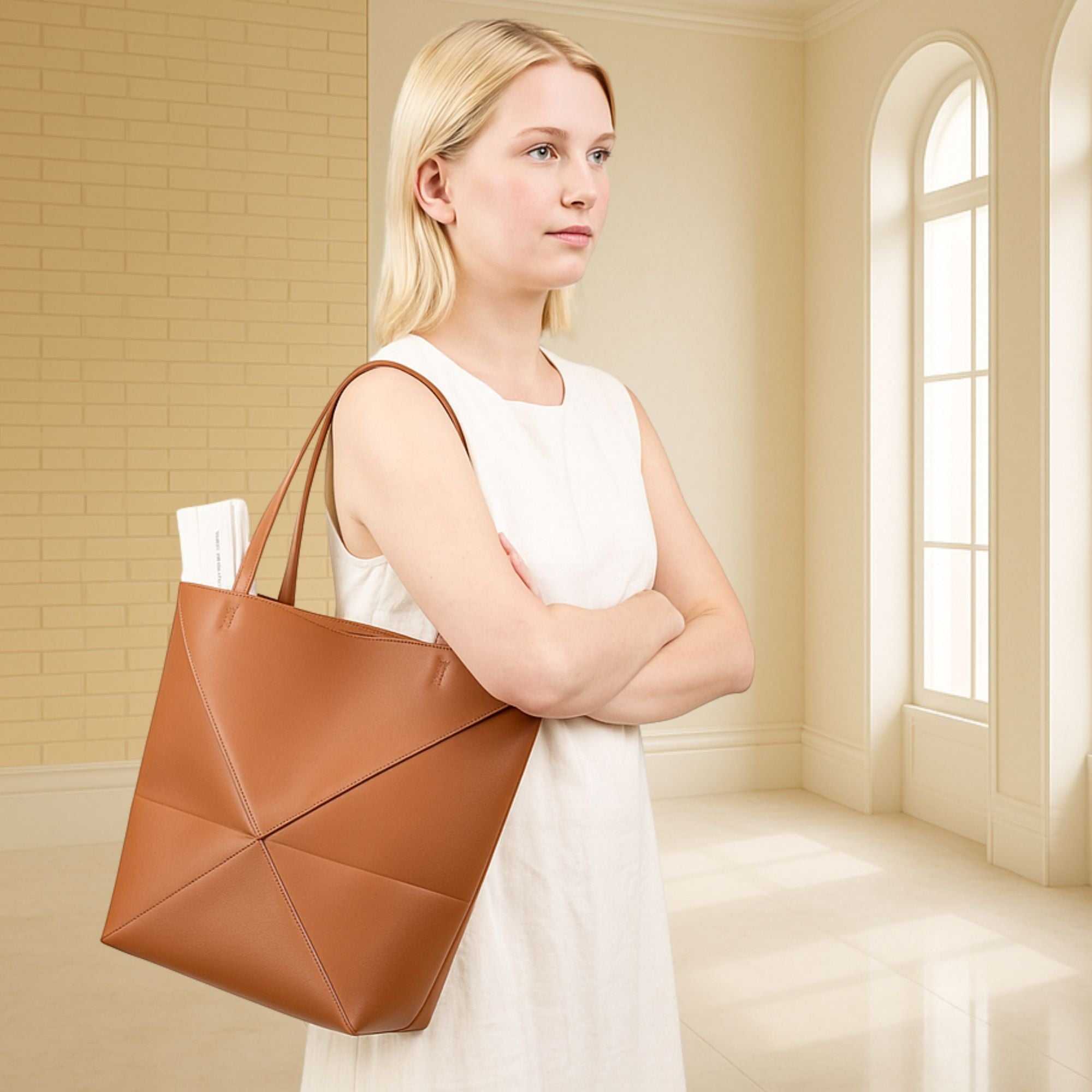 Bellamy Folding Leather Tote
