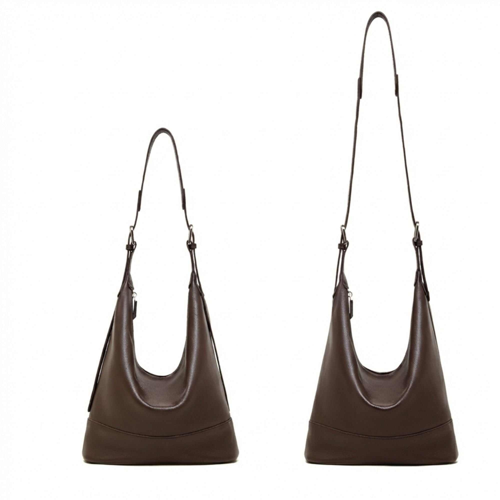 Beaumont Top Grain Leather Crossbody Bucket Bag