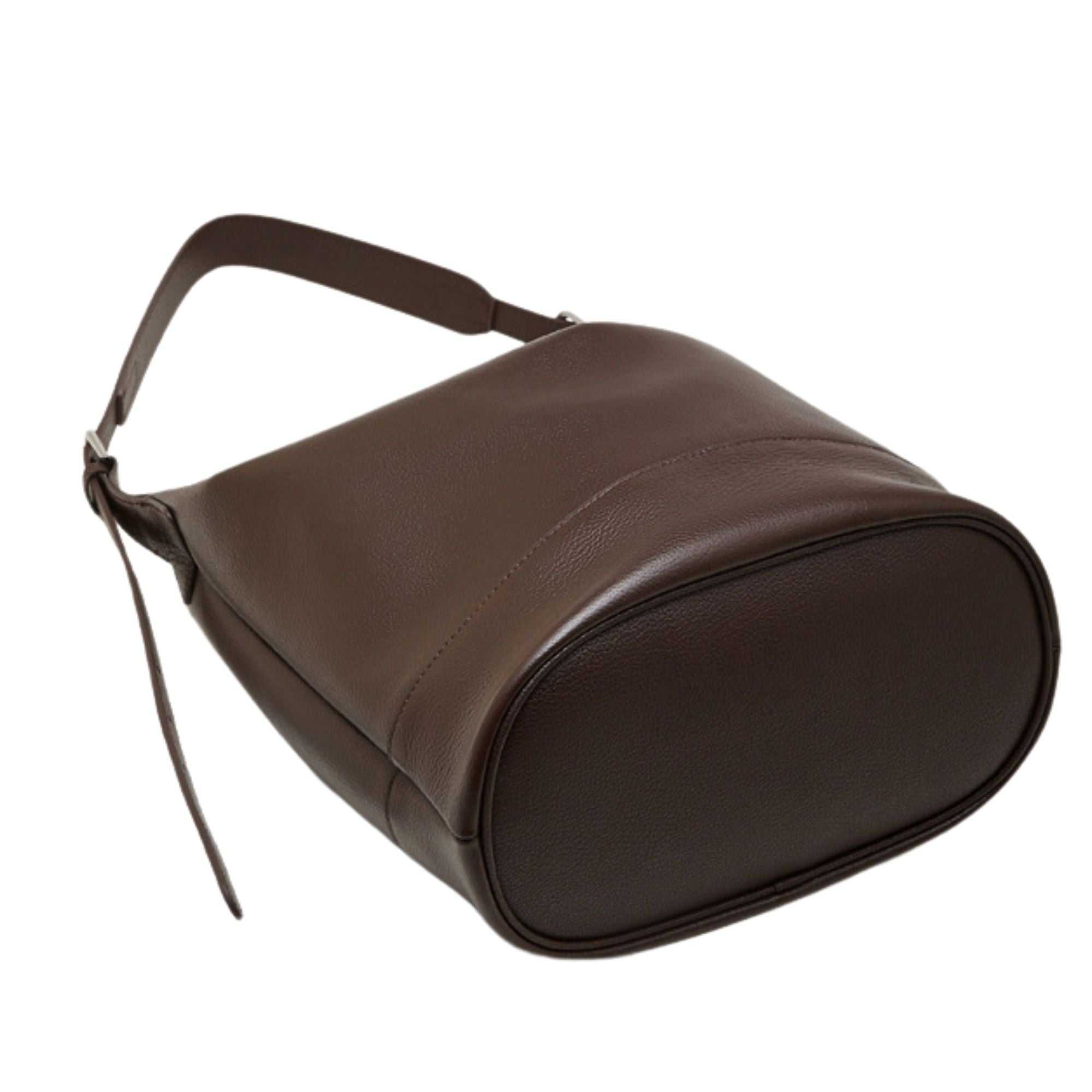 Beaumont Top Grain Leather Crossbody Bucket Bag