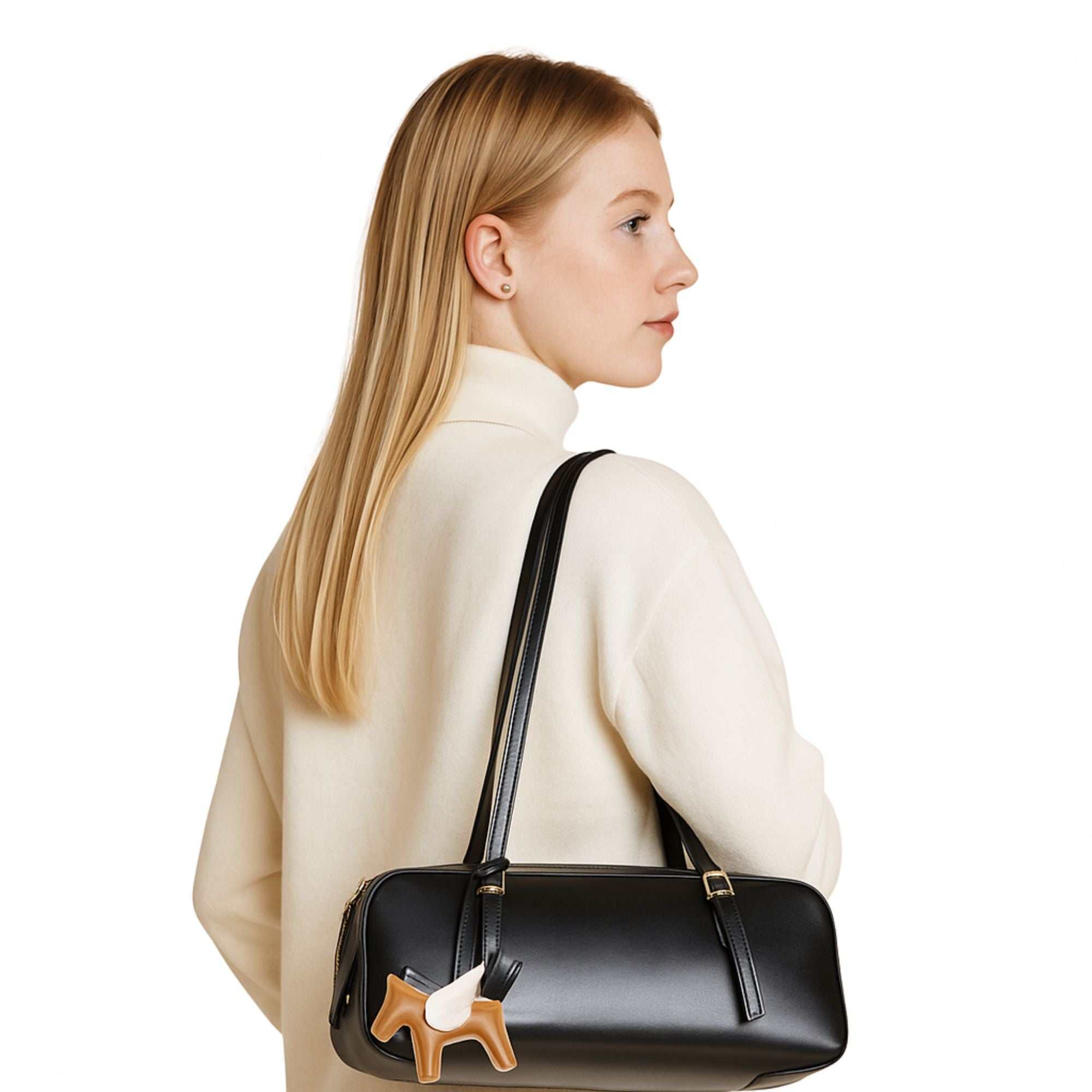 Berkely Full Grain Leather Baguette Bag