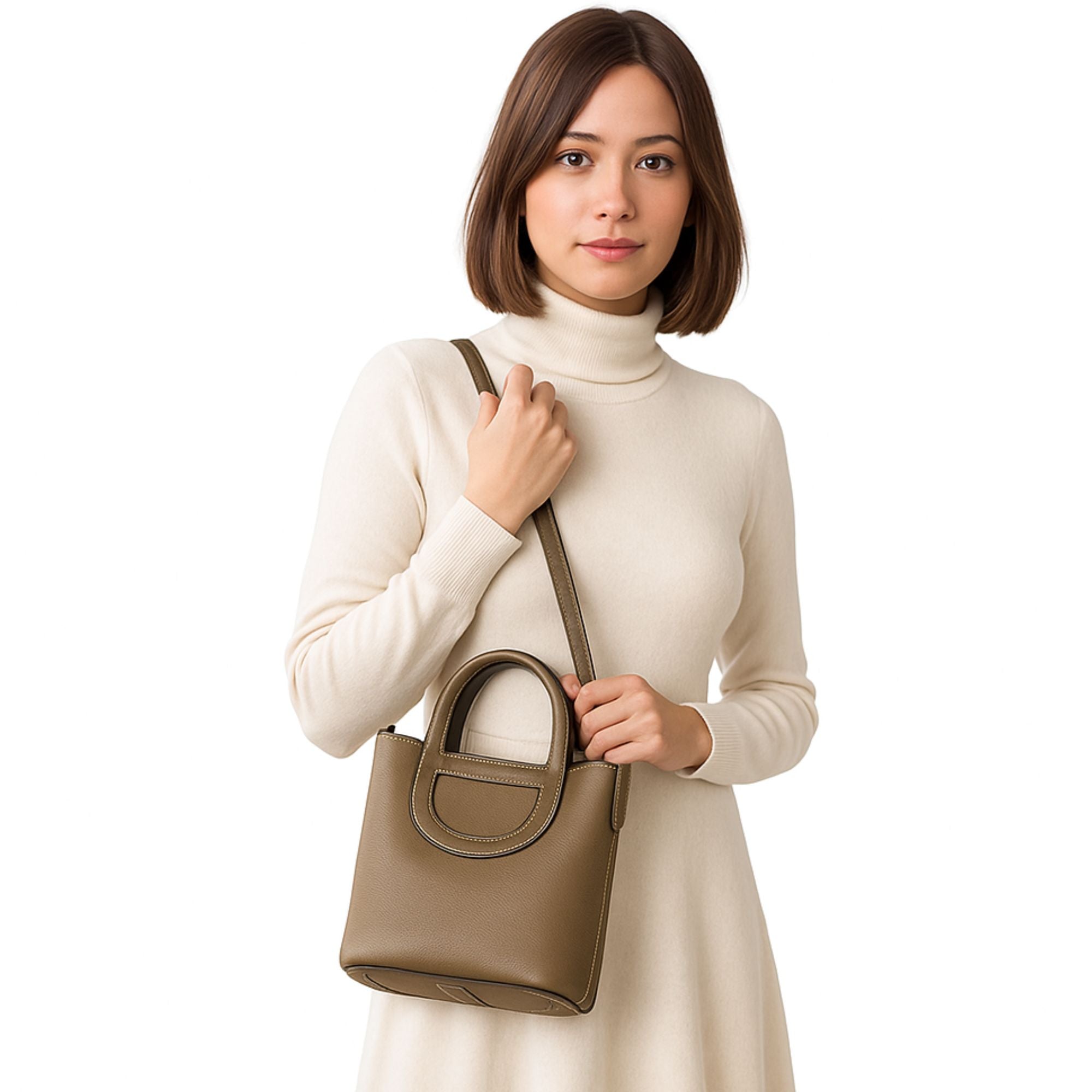 Brackley Leather Bucket Handbag