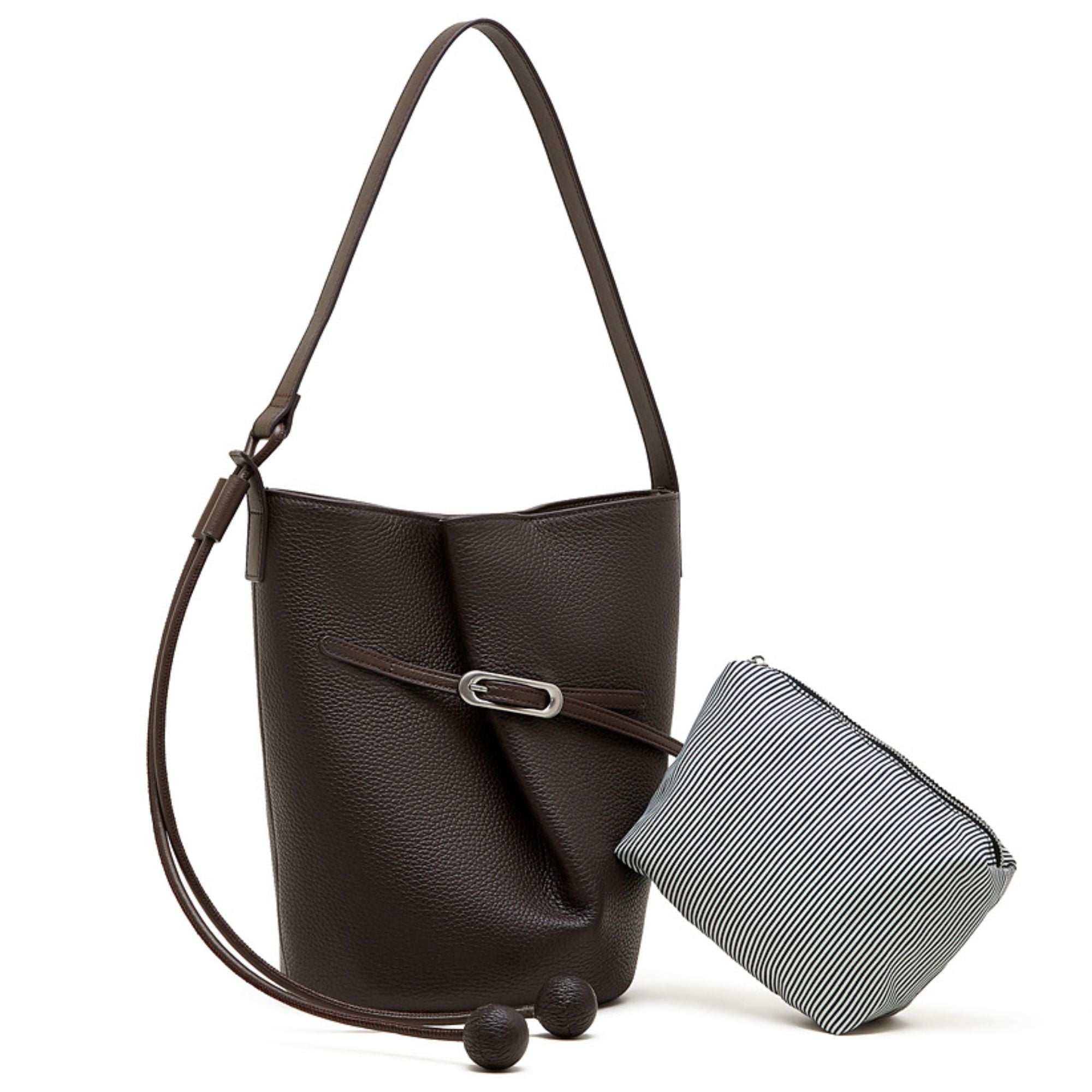Chatsworth Top Grain Leather Bucket Bag