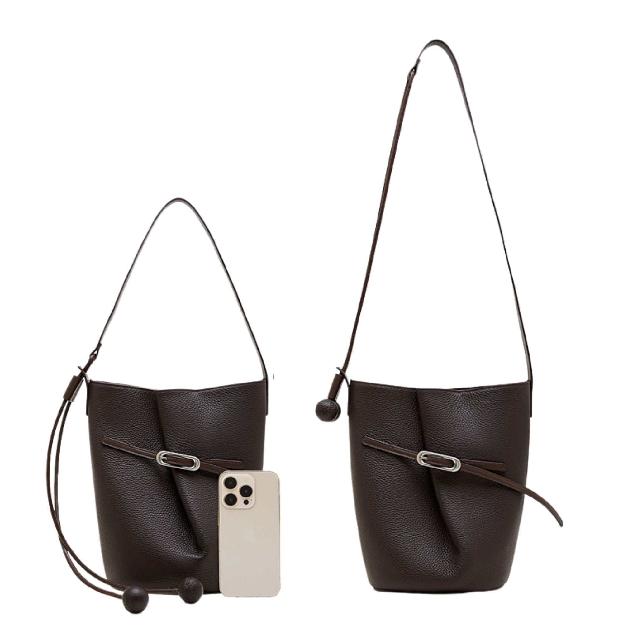 Chatsworth Top Grain Leather Bucket Bag