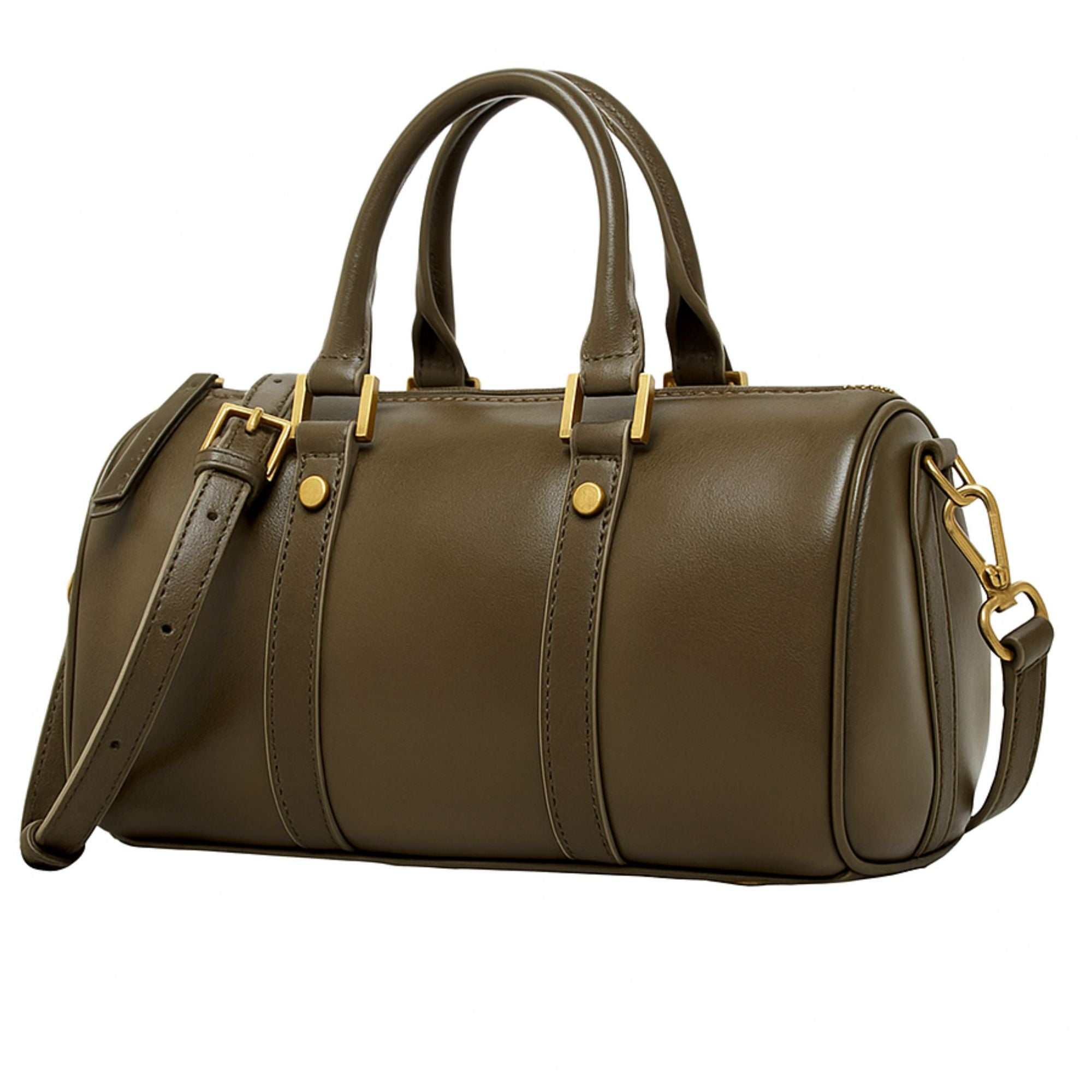 Classic Leather Barrel Handbag