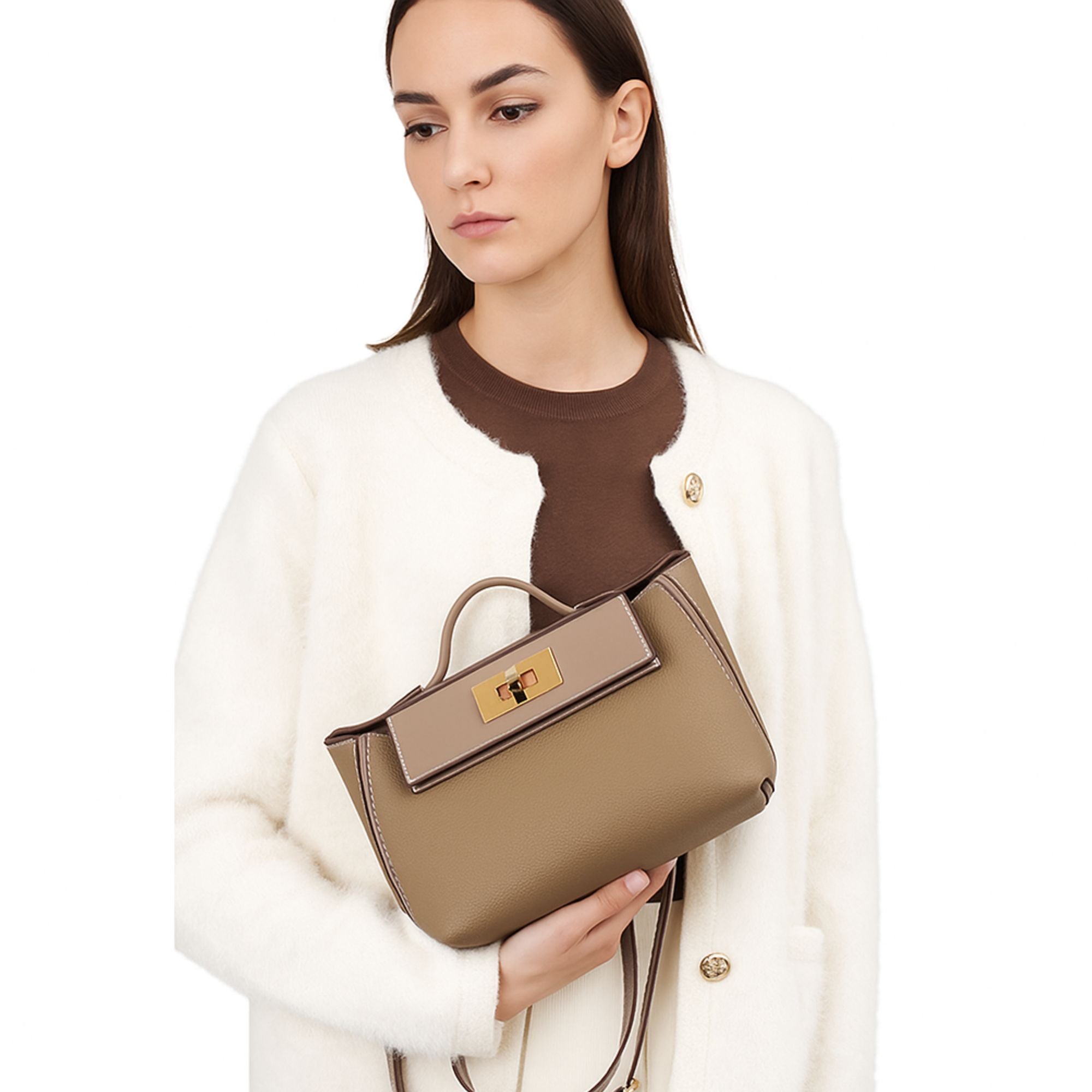 Dawson Full Grain Leather Crossbody Satchel