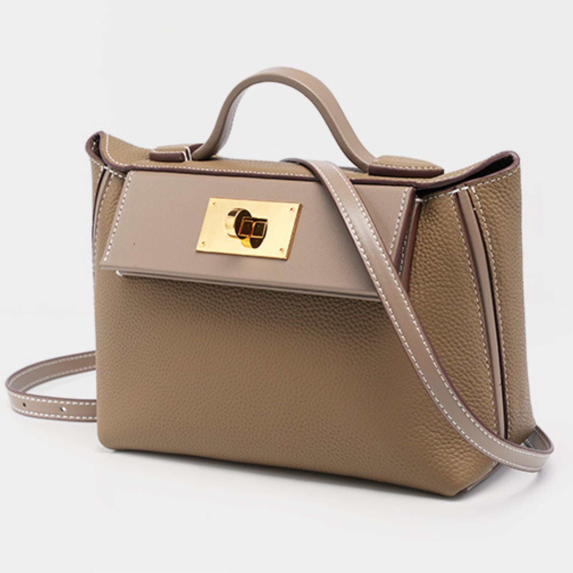 Dawson Top Grain Leather Crossbody Satchel