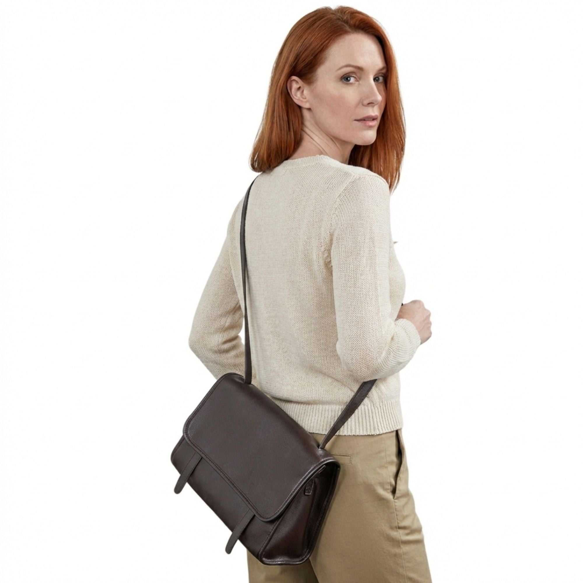 Devonshire Top Grain Calfskin Leather Messenger Bag