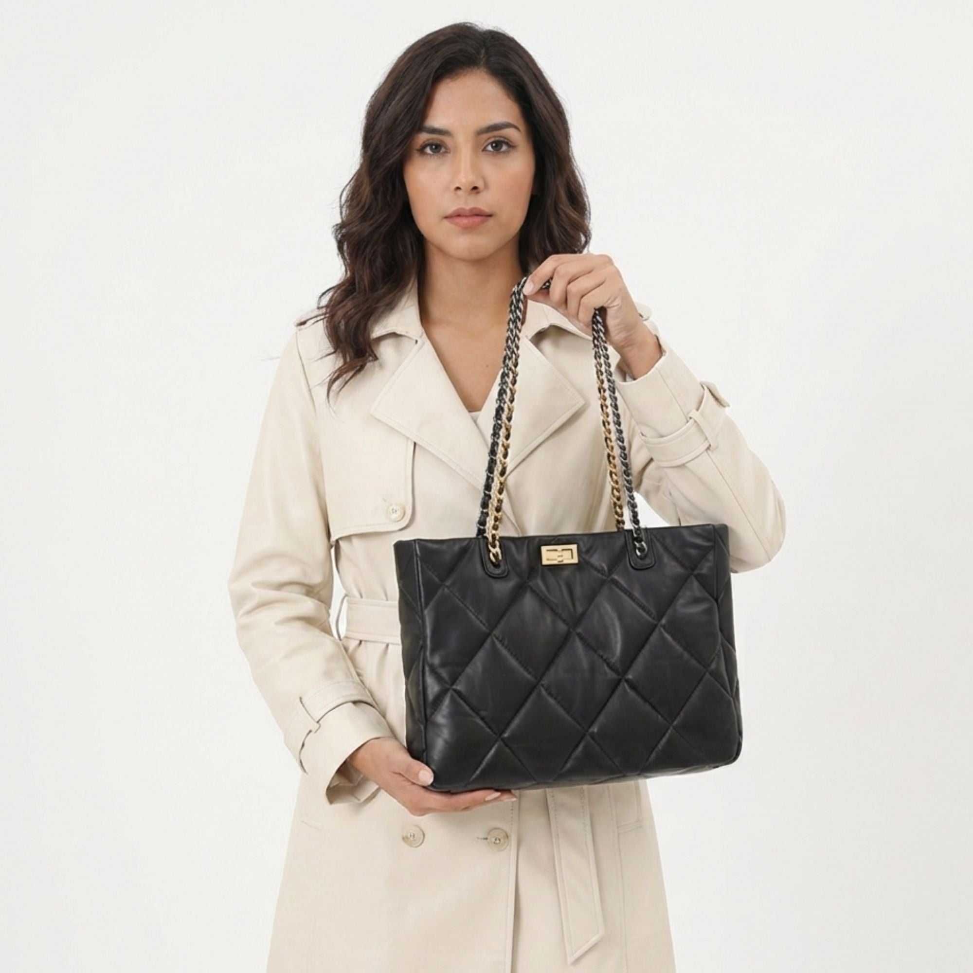 Drake Quilted Leather Tote Bag