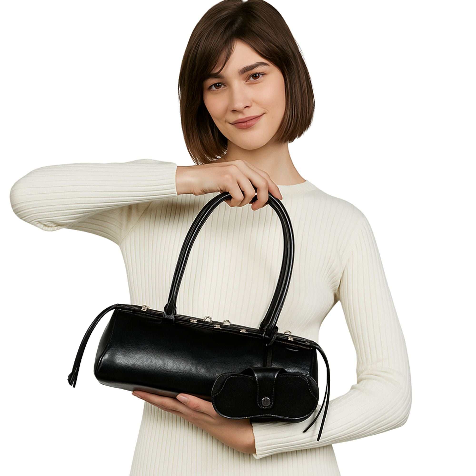 Élise Vintage Leather Baguette