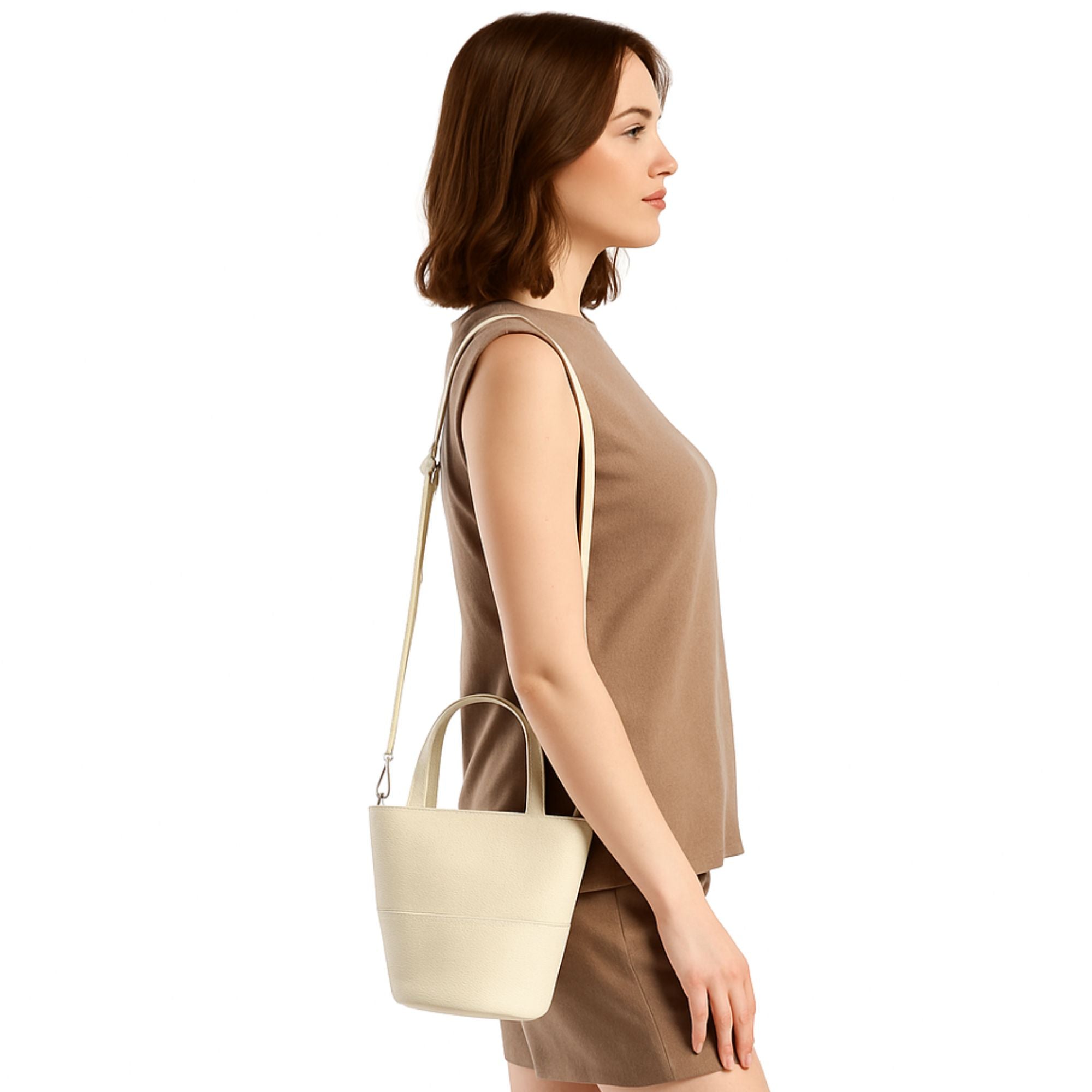 Lennox Leather Basket Tote