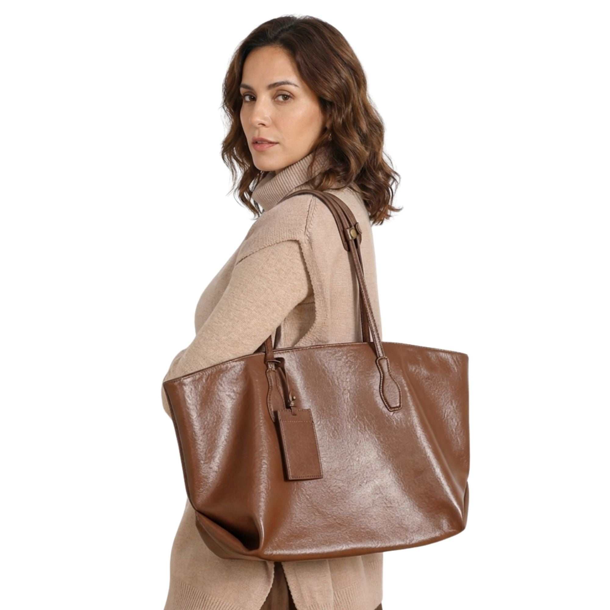 Lexington Vegetable-Tanned Genuine Leather Tote