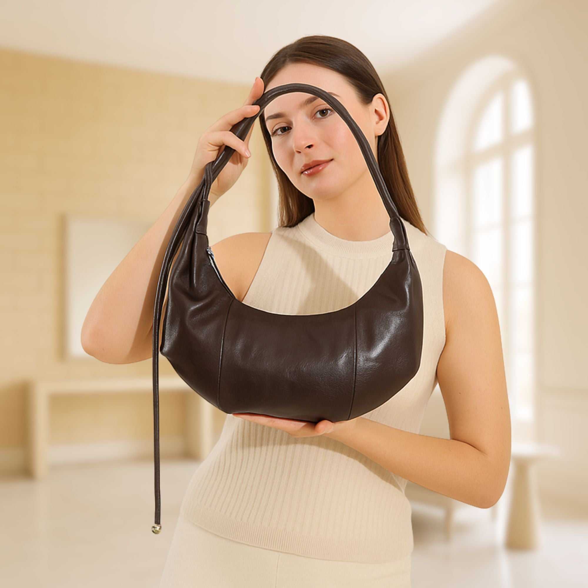 Luna Leather Croissant Sling