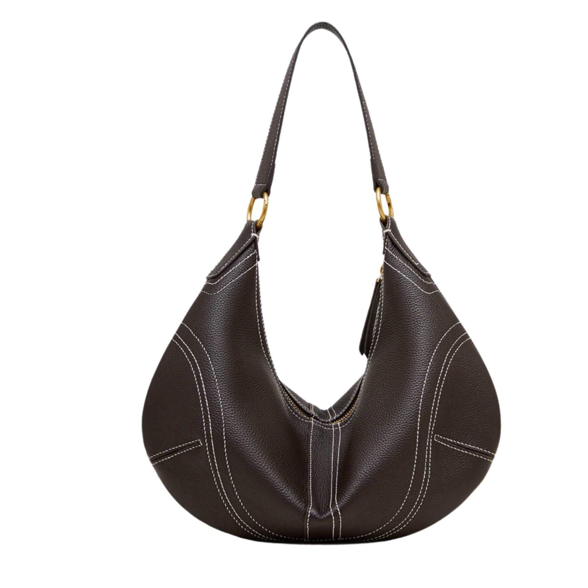 Lunara Top Grain Leather Contrast Hobo