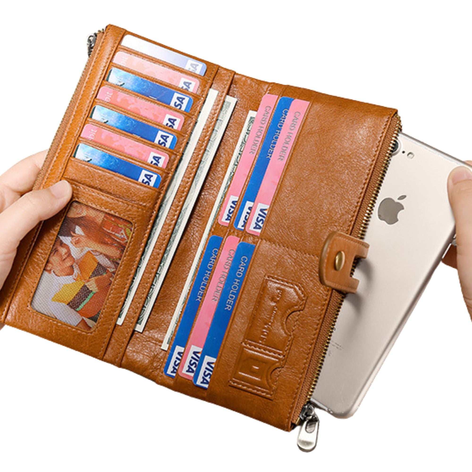 The Montauk RFID Waxed Leather Wallet