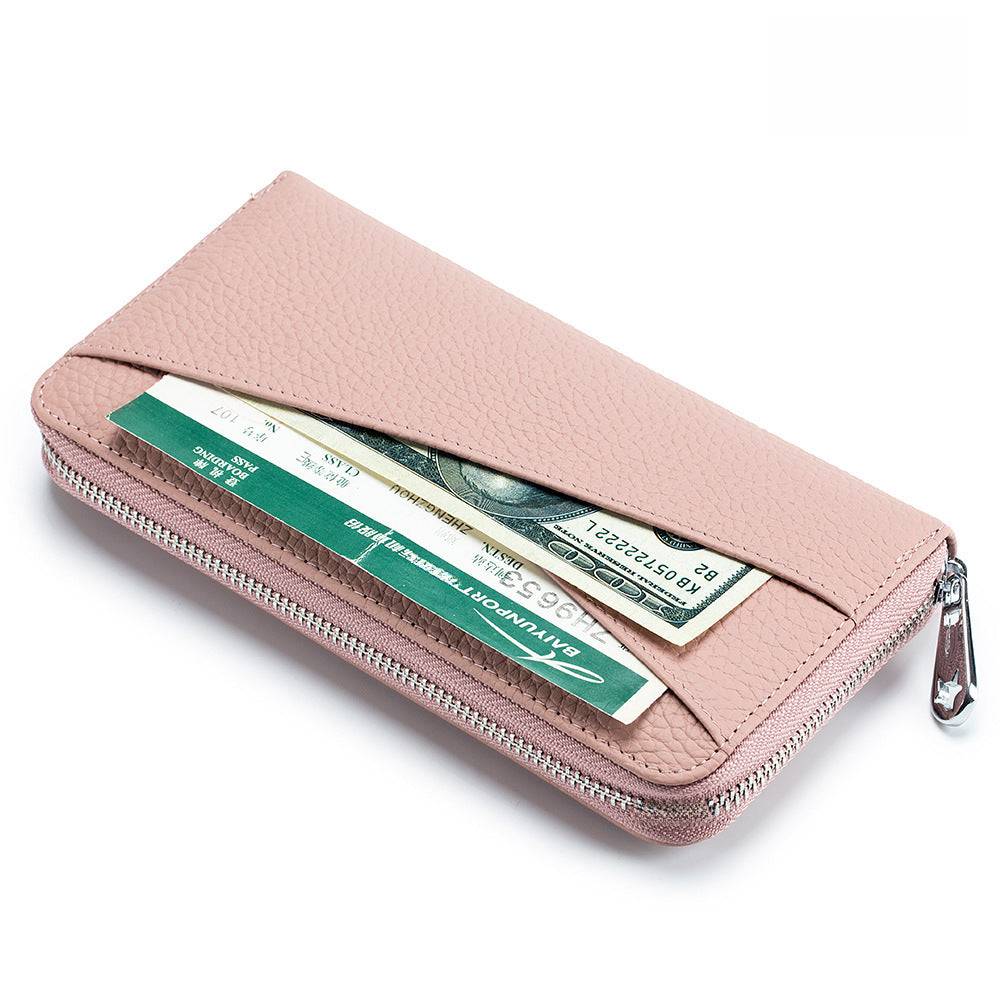 RFID Ladies Lychee Leather Wallet