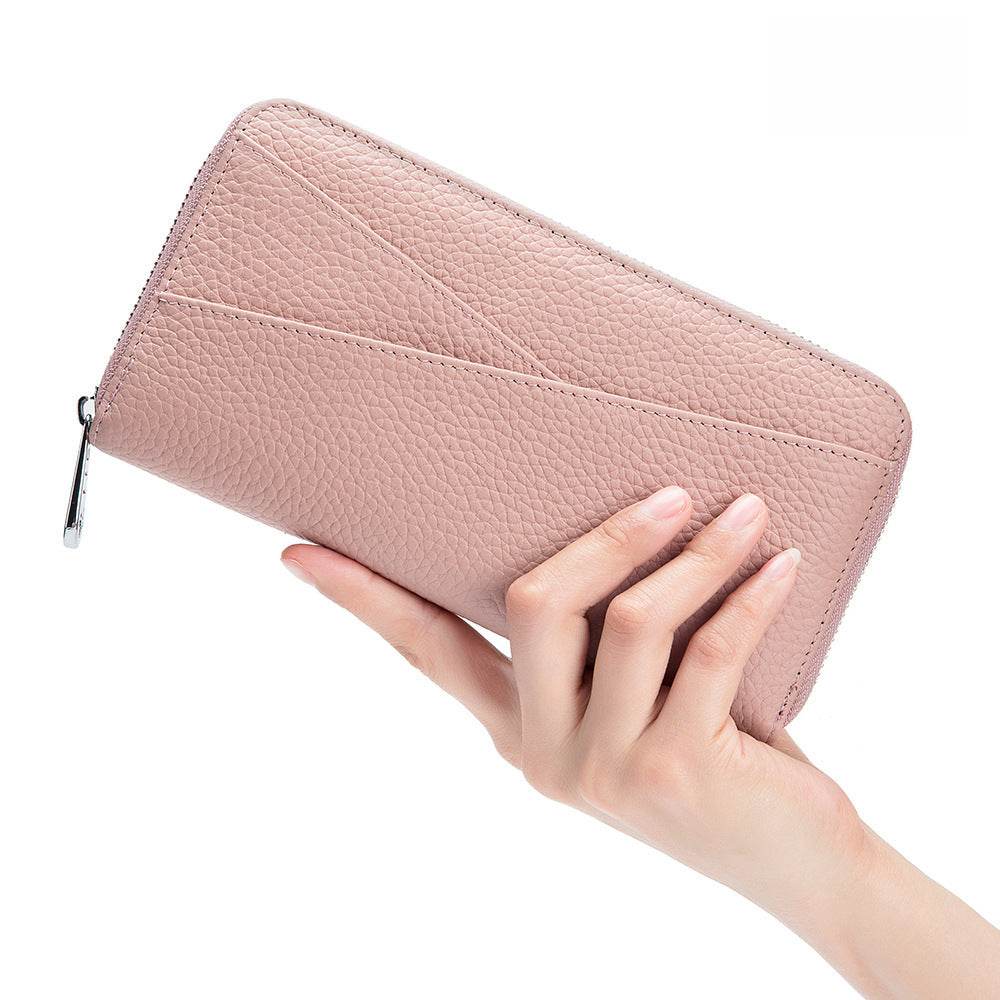 RFID Ladies Lychee Leather Wallet