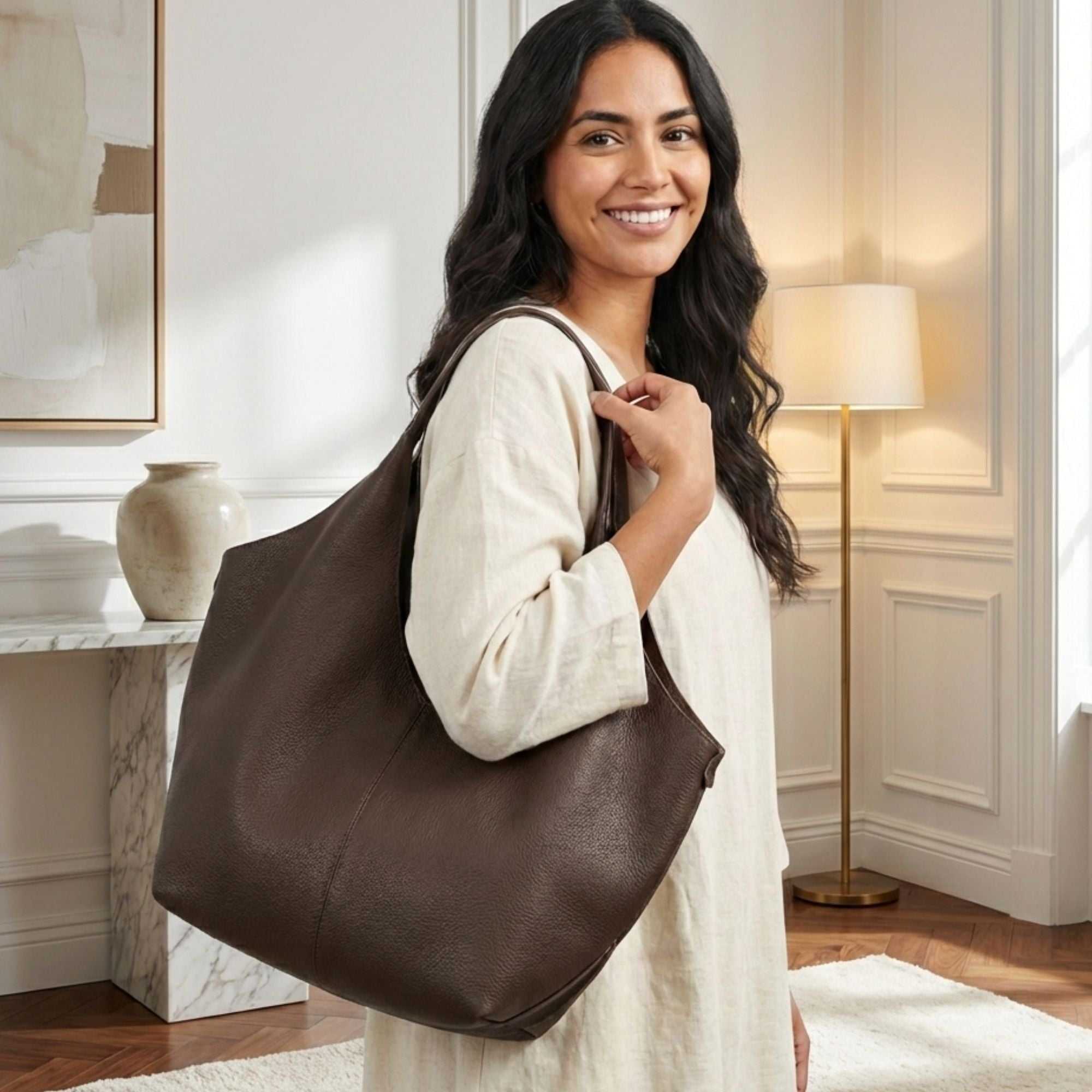 Pembroke Top Grain Leather Relaxed Tote