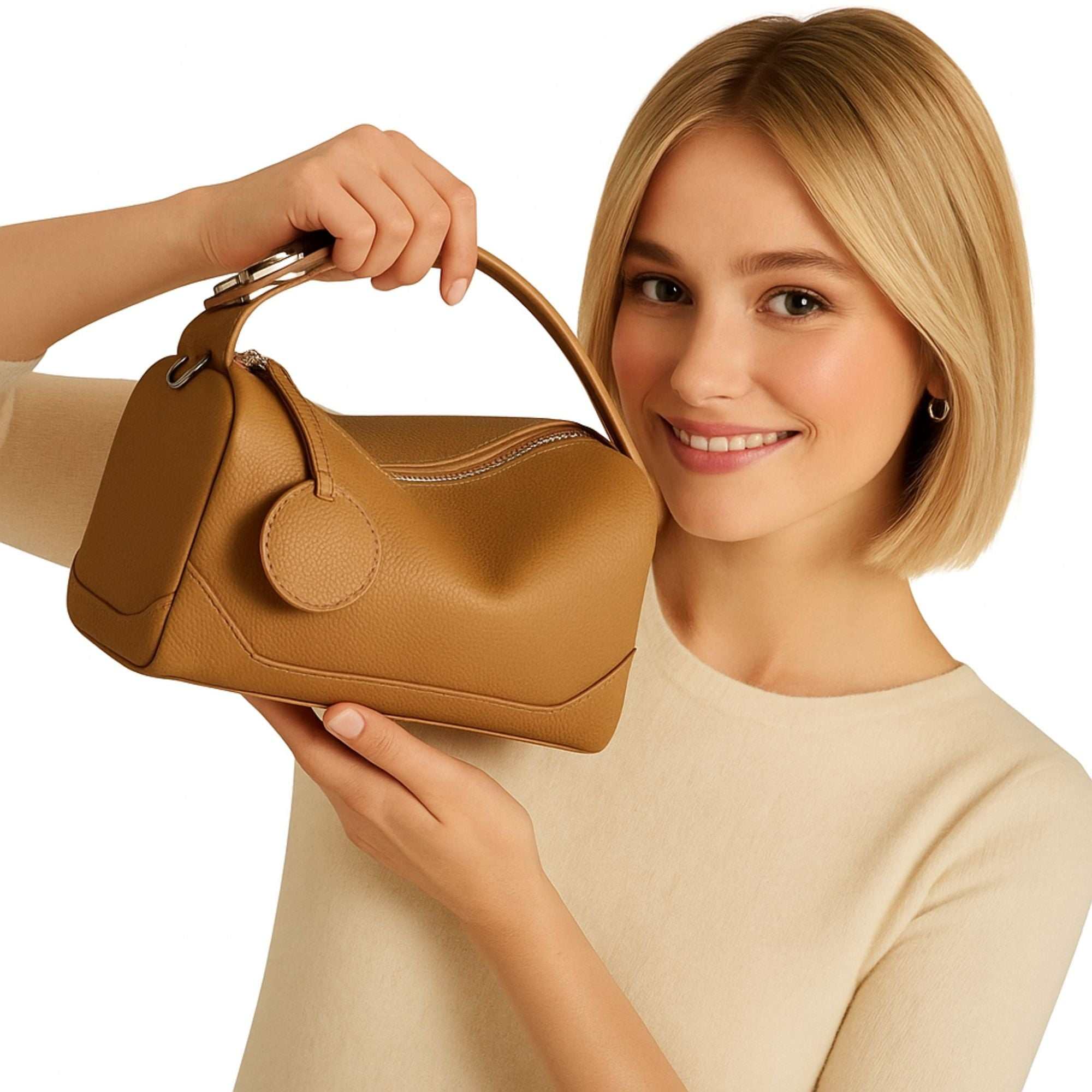 Winslow Petite Lychee Leather Handbag