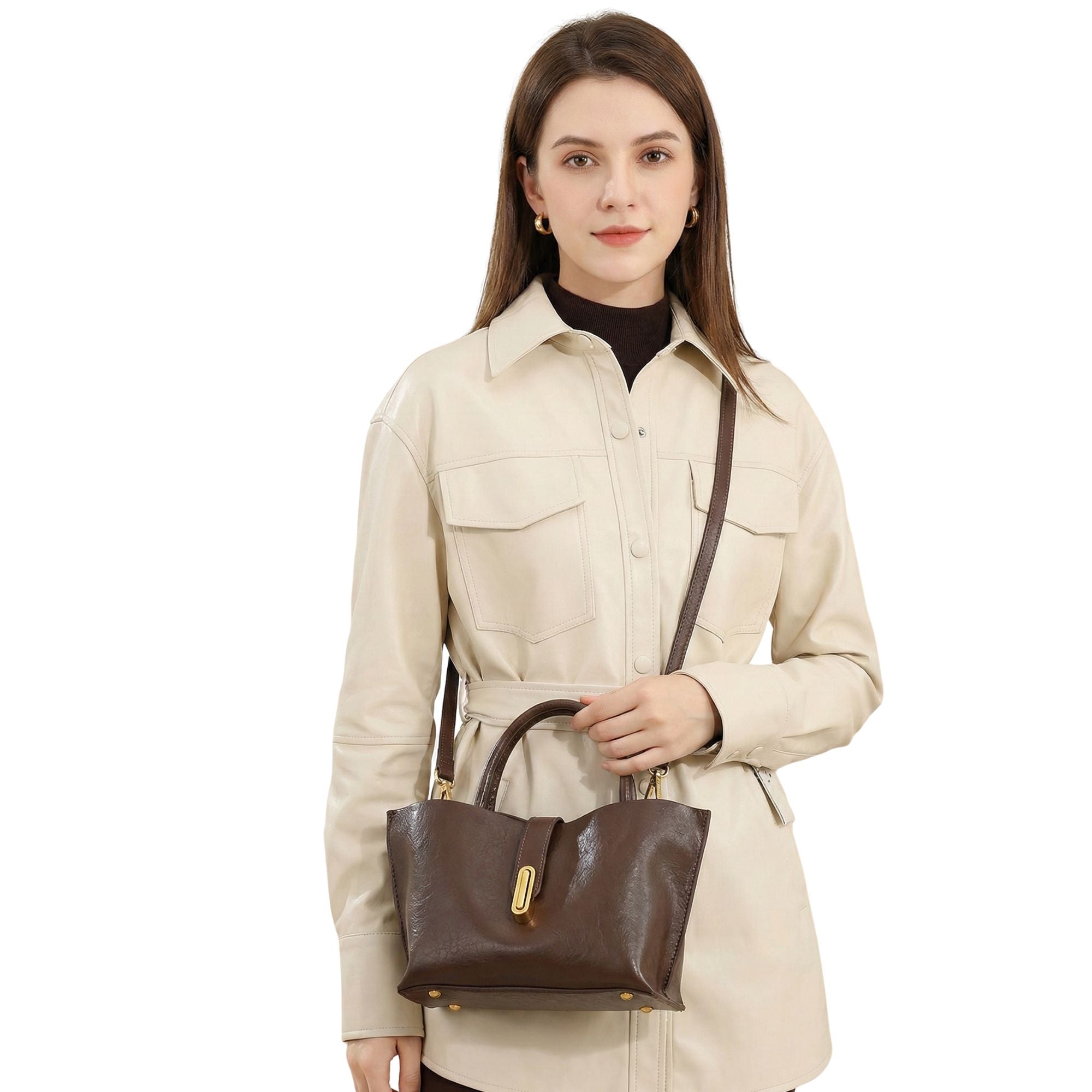 Preston Petite Vegetable Tanned Leather Tote