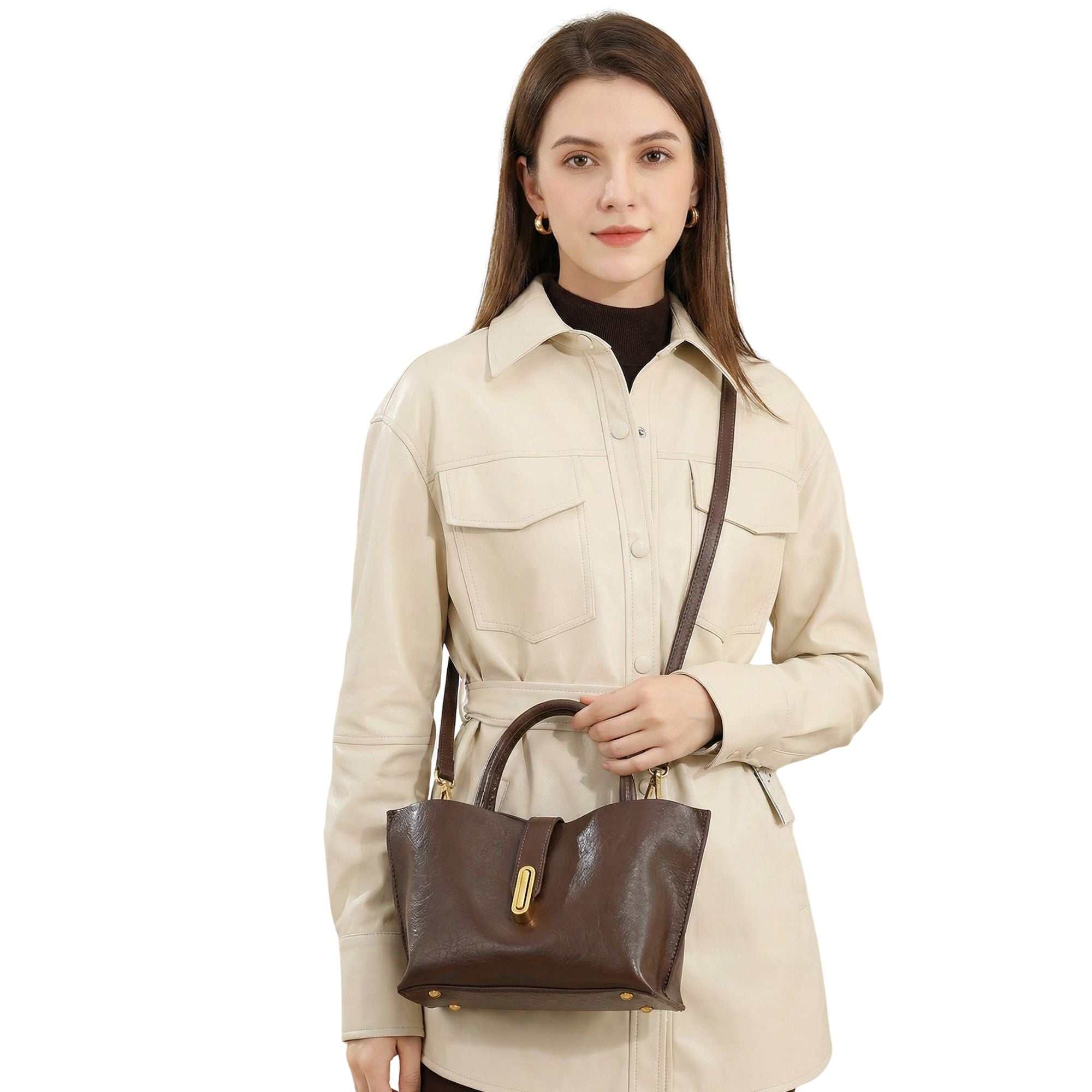 Preston Petite Vegetable Tanned Leather Tote