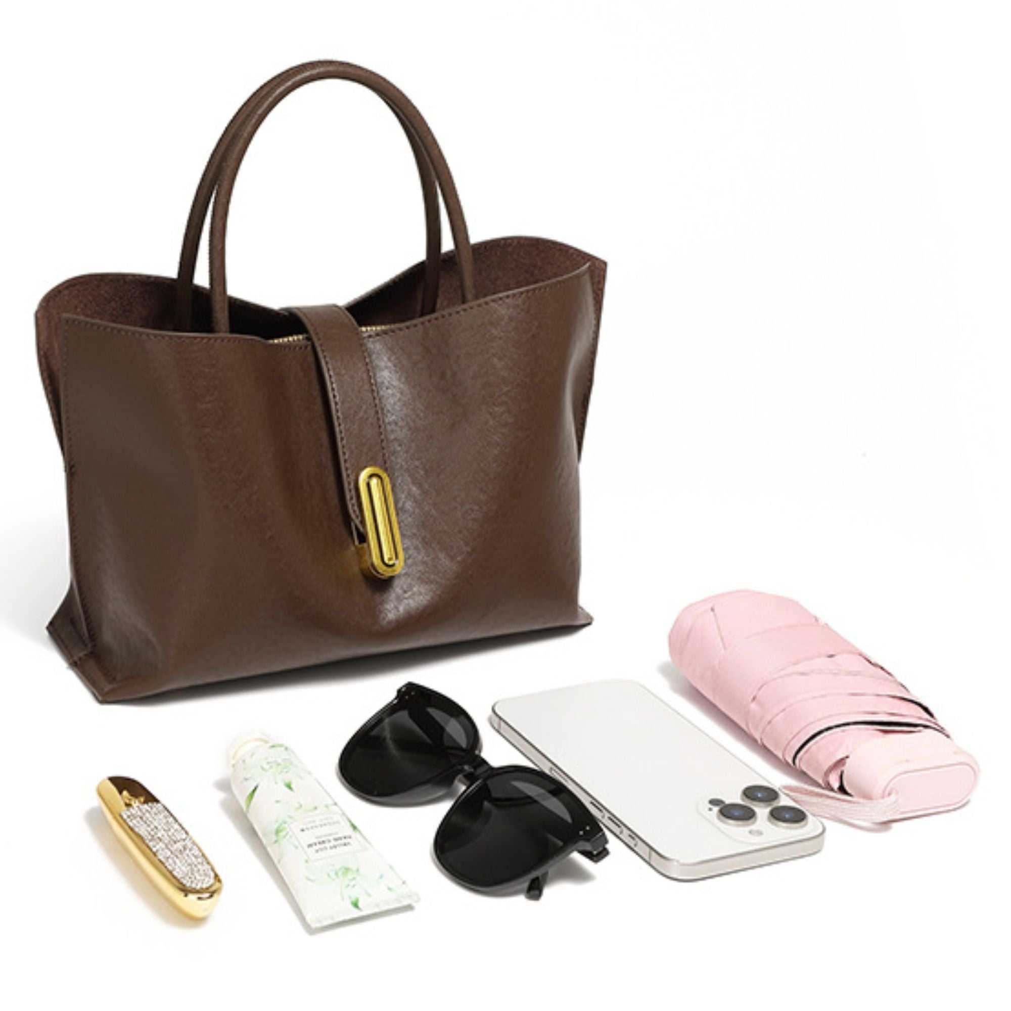 Preston Petite Vegetable Tanned Leather Tote