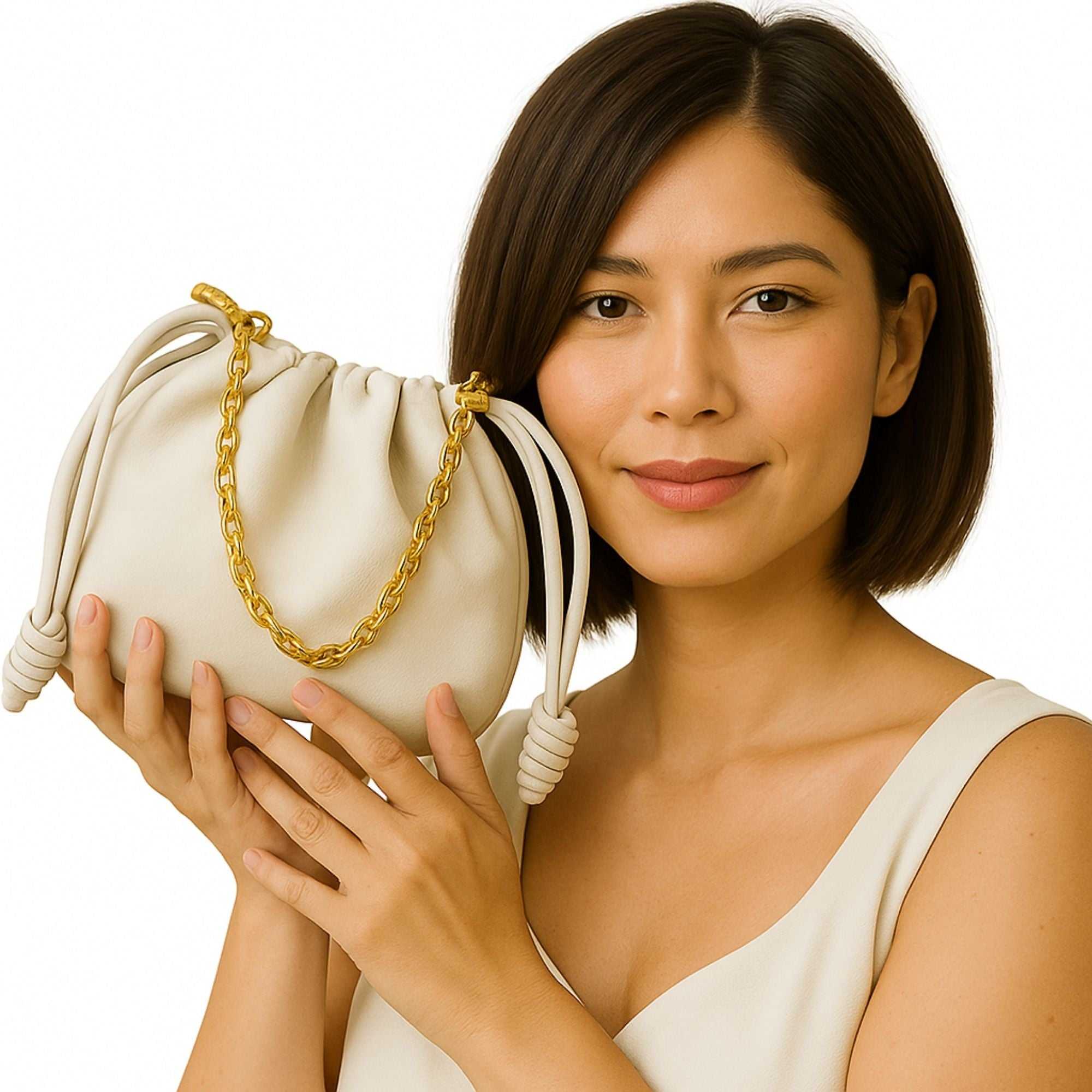 Bramley Leather Drawstring Bag