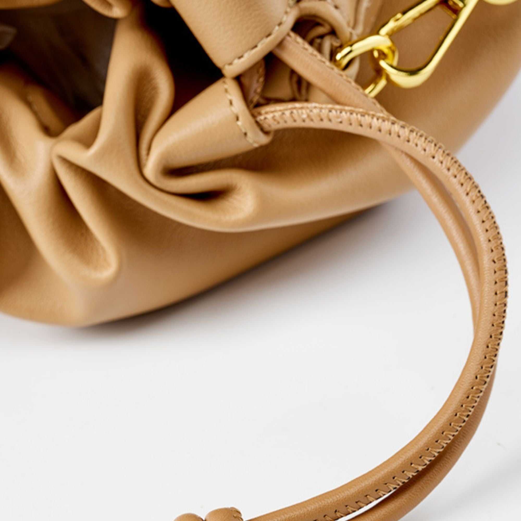 Bramley Leather Drawstring Bag