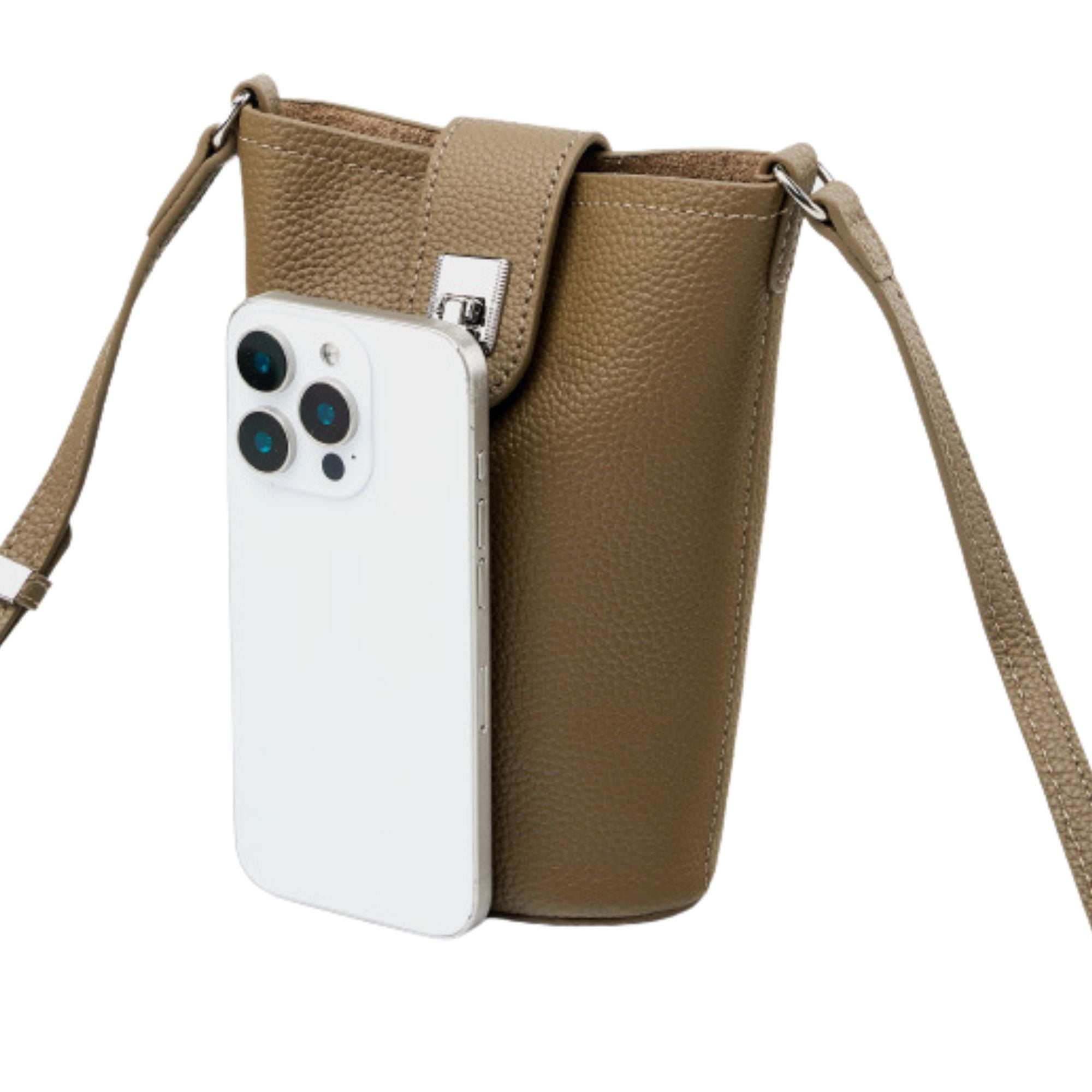 Vertica Leather Crossbody Phone Bag