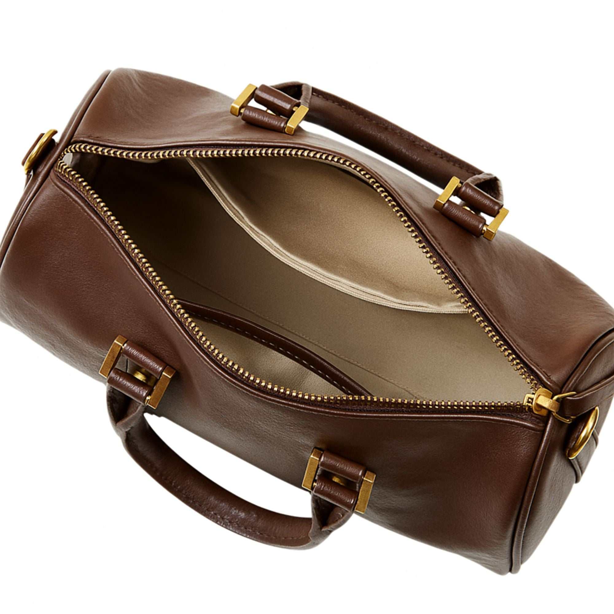 Classic Leather Barrel Handbag