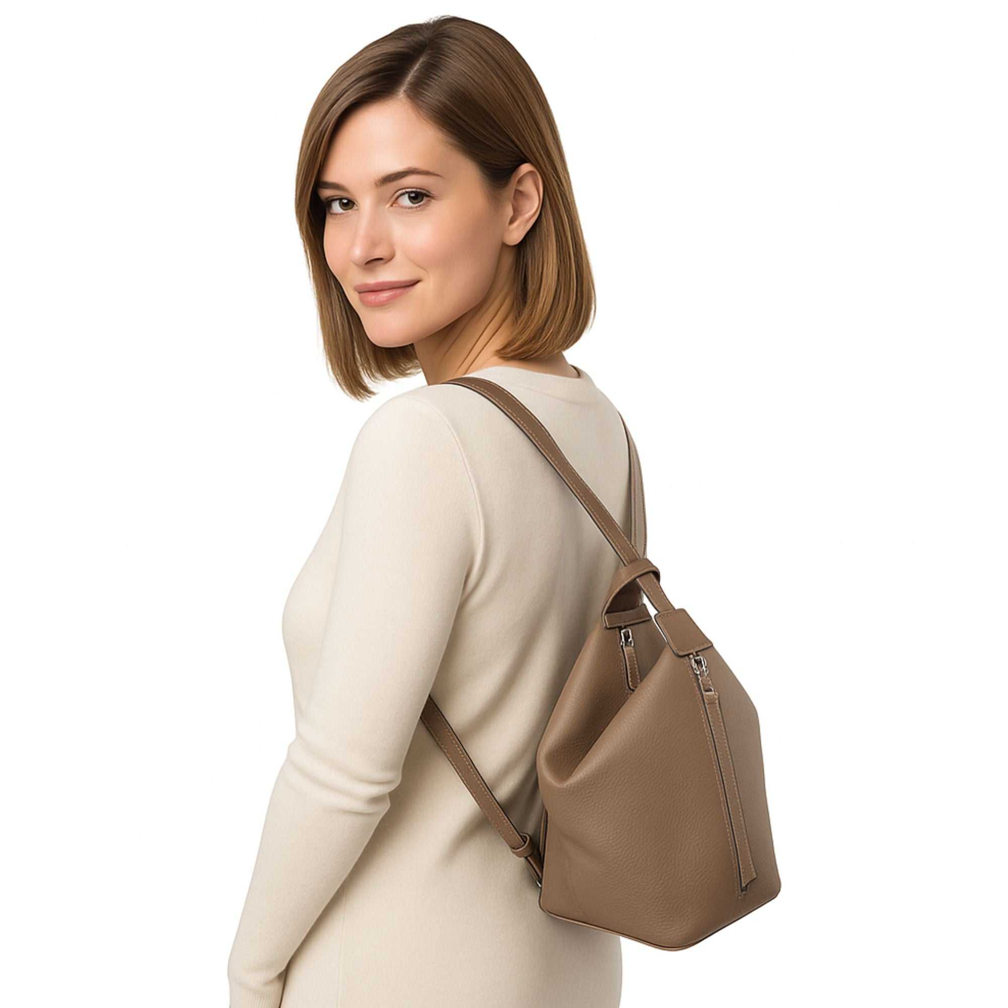 Shipston Convertible Leather Backpack