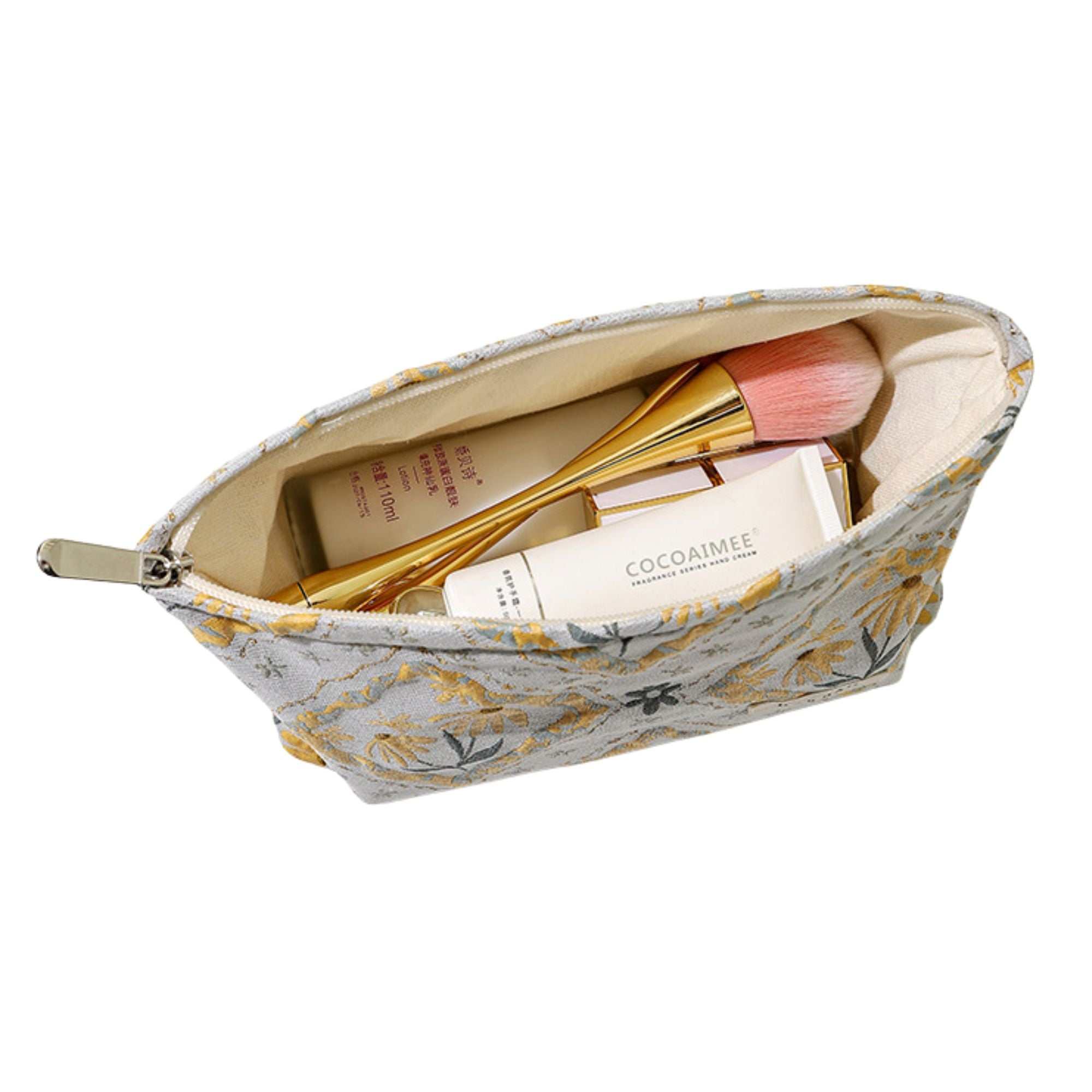 Floral Jacquard Cosmetic Bag Small