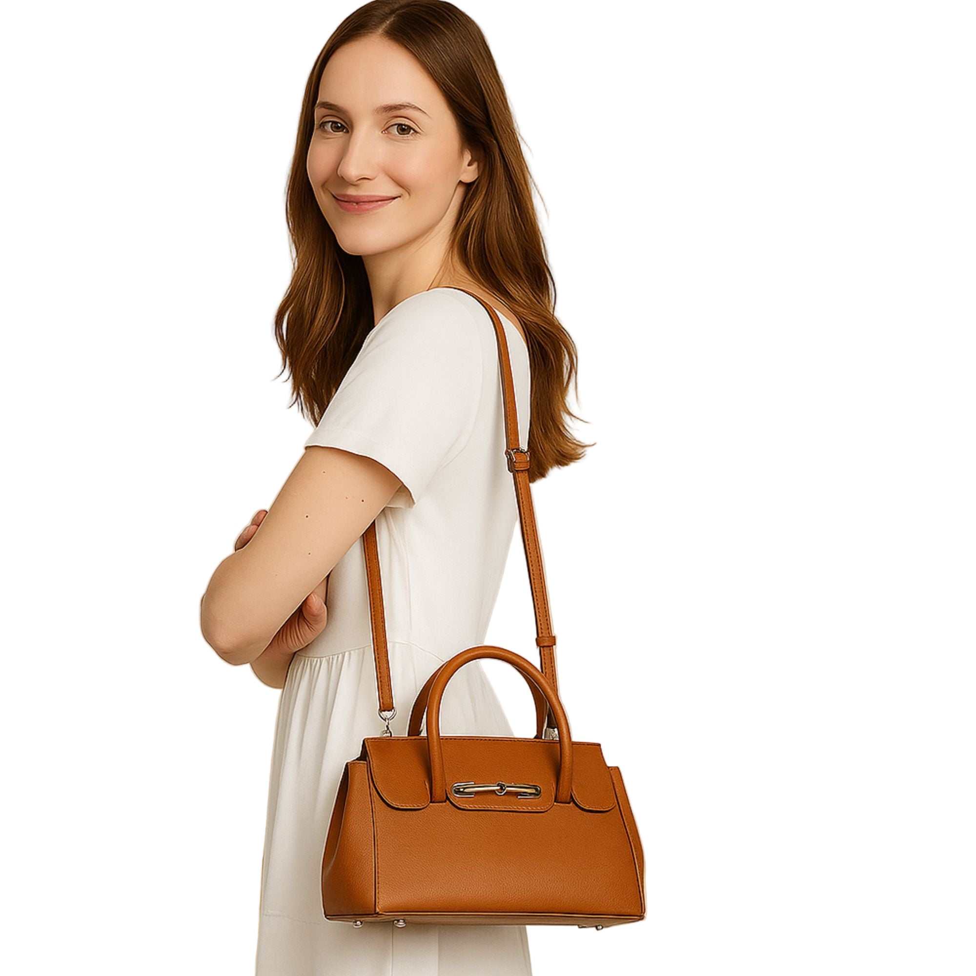 Waverly Platinum Leather Bag