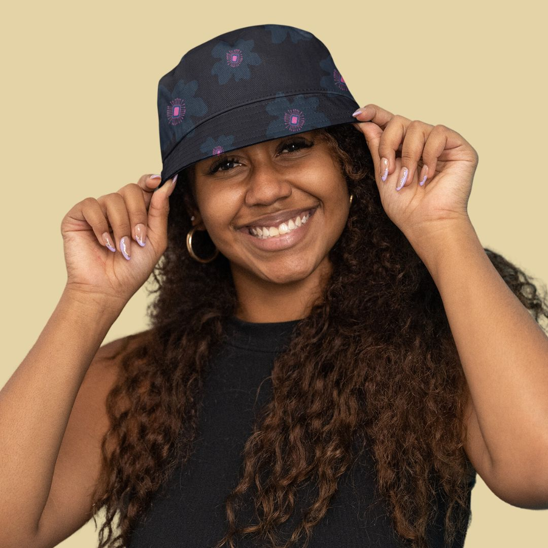 floral bucket hats 100% Cotton twill