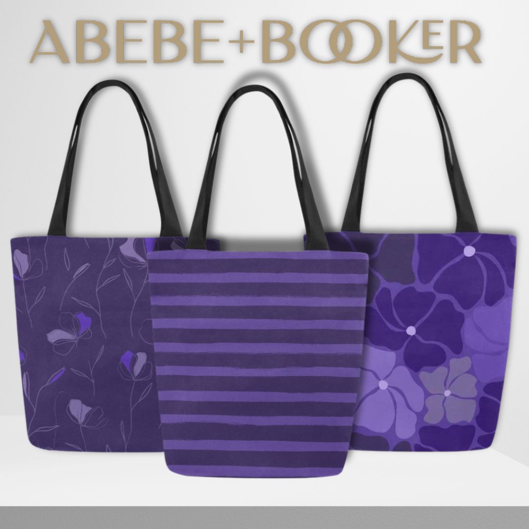 purple canvas tote bags