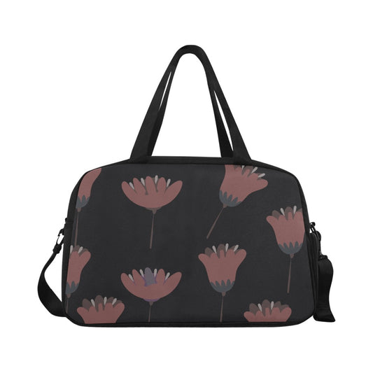 Duffel Bag With Shoe Compartment Black Red Tulip