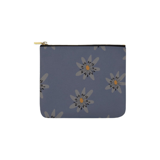 Canvas Makeup Bag Small, Blue Dandelion