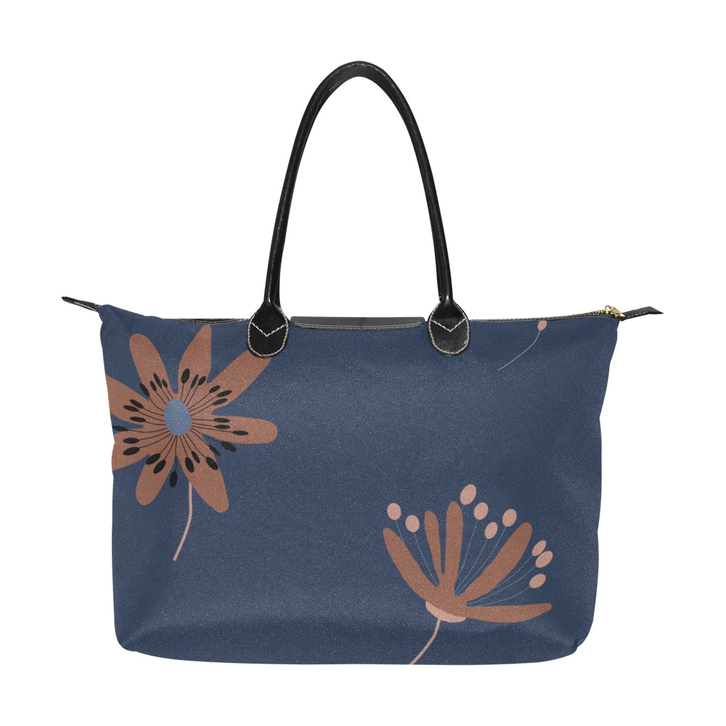 Polyester Tote Bag | Navy Dandelions