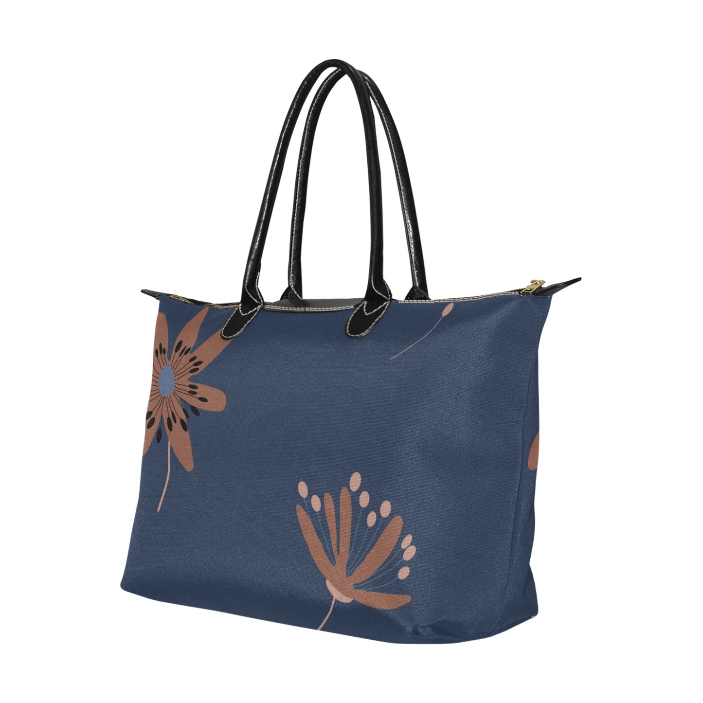 Polyester Tote Bag | Navy Dandelions