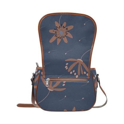 Large Crossbody Bag, Navy Dandelion