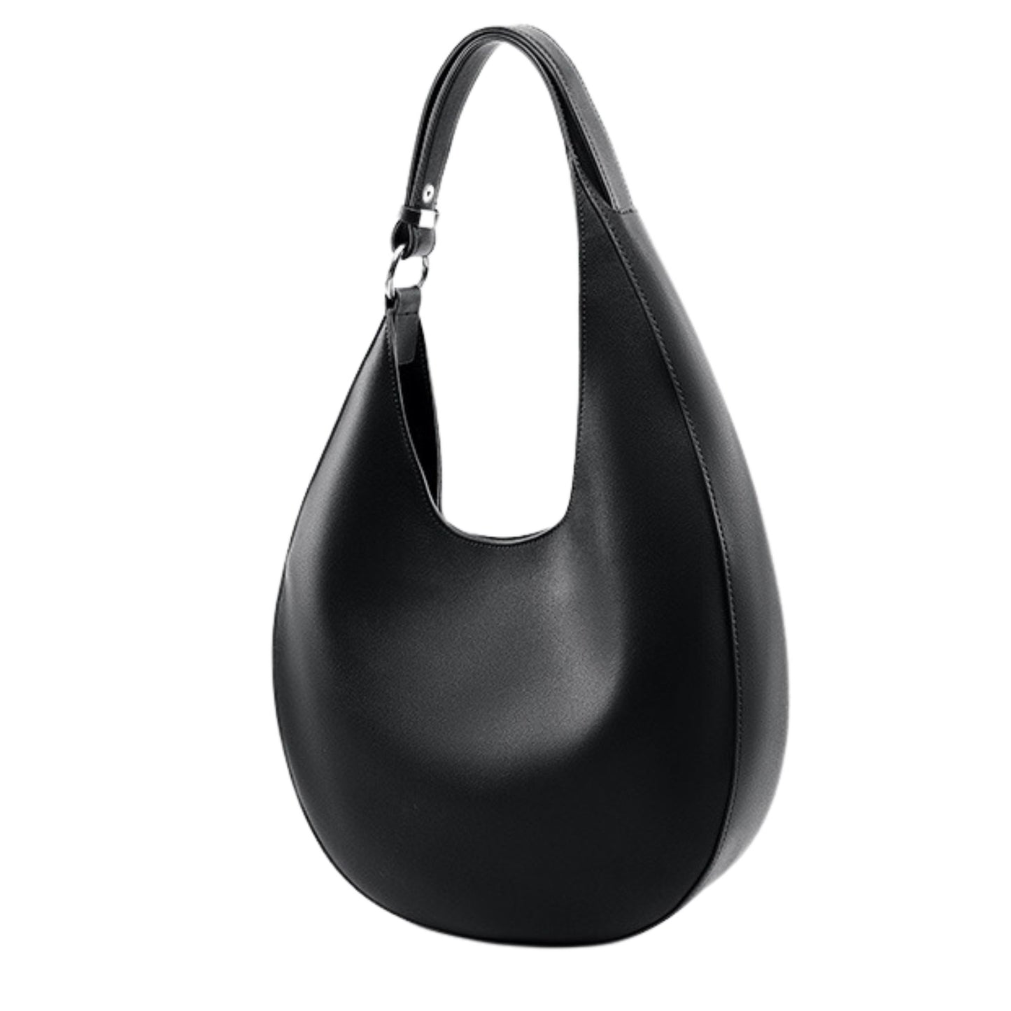 Genuine Leather Metro Crescent Handbag