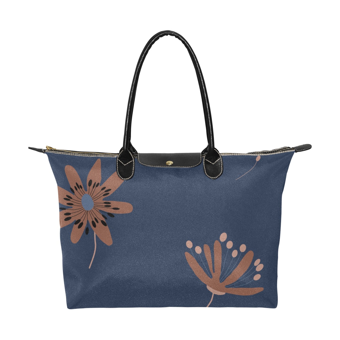 Polyester Tote Bag | Navy Dandelions