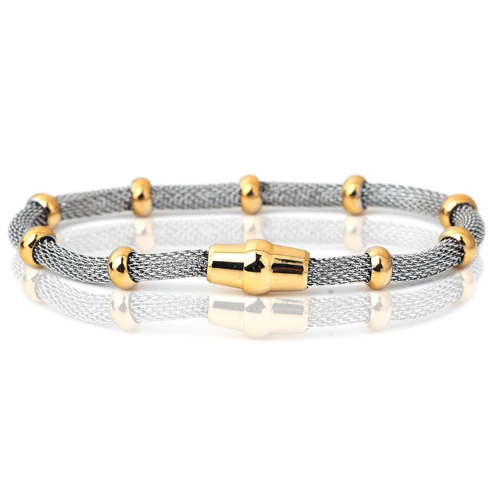 Magnetic Contoured Stainless Steel bracelet