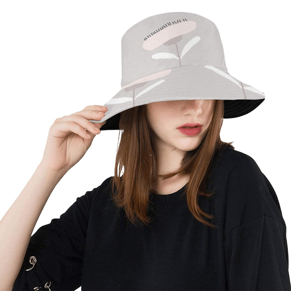 Floral Bucket Hat, Ecru Milkweed