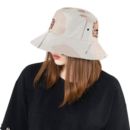 Floral Bucket Hat, Peach Poppy