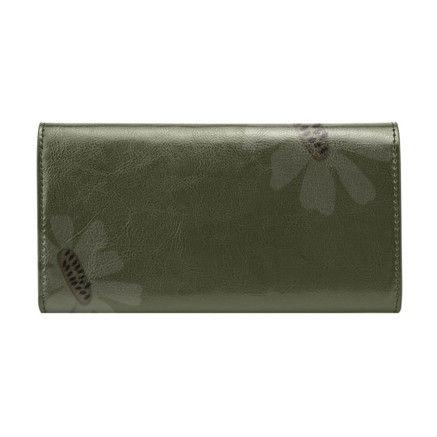 Women's Trifold Wallet, Moss Zinnia