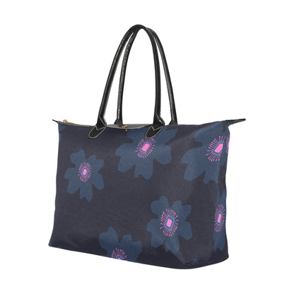 Polyester Tote Bag, Pink Hibiscus